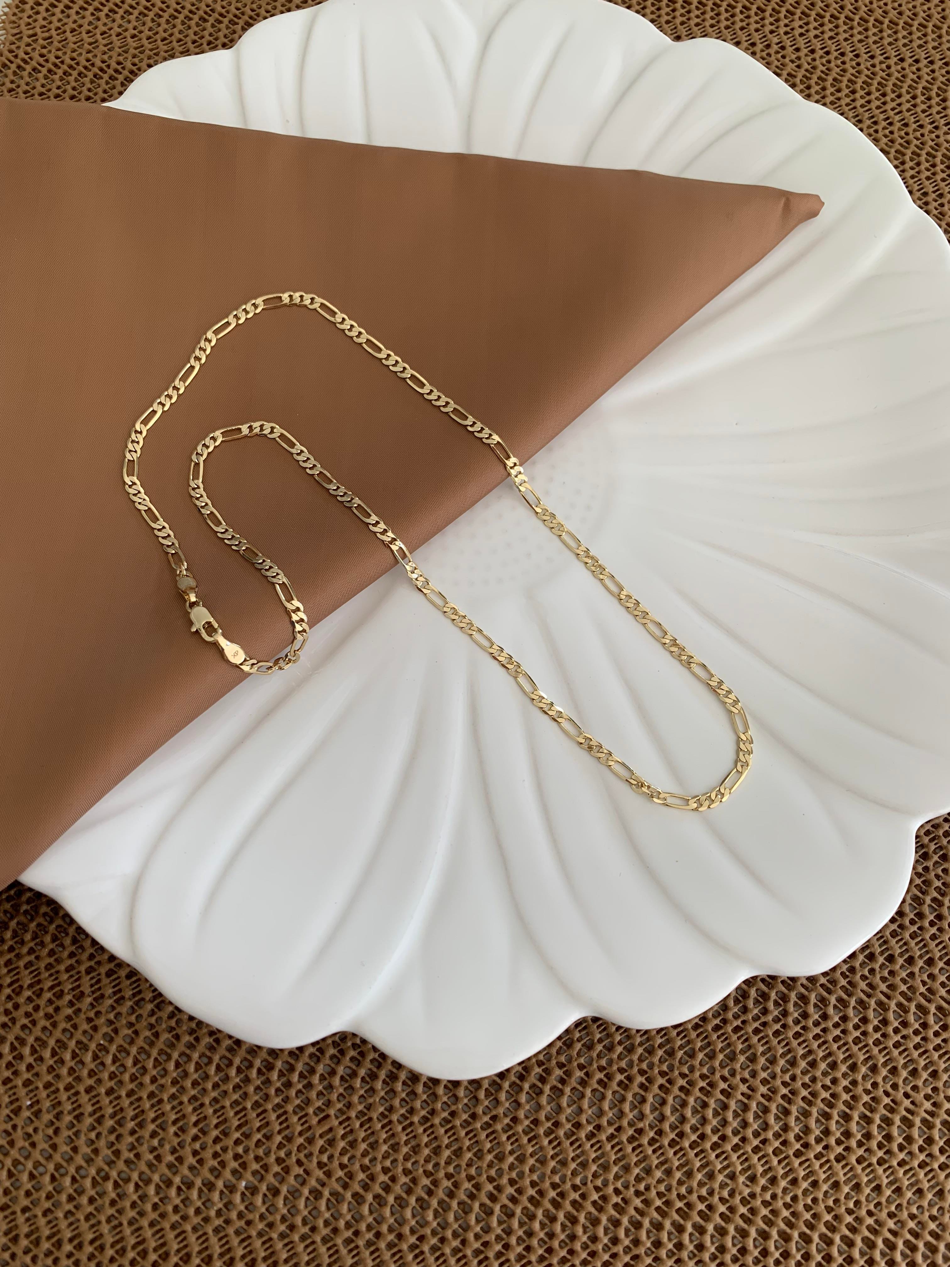 Vip Gold 55 Cm İnce İç İçe Geçme Klasik Zincirli Kolye