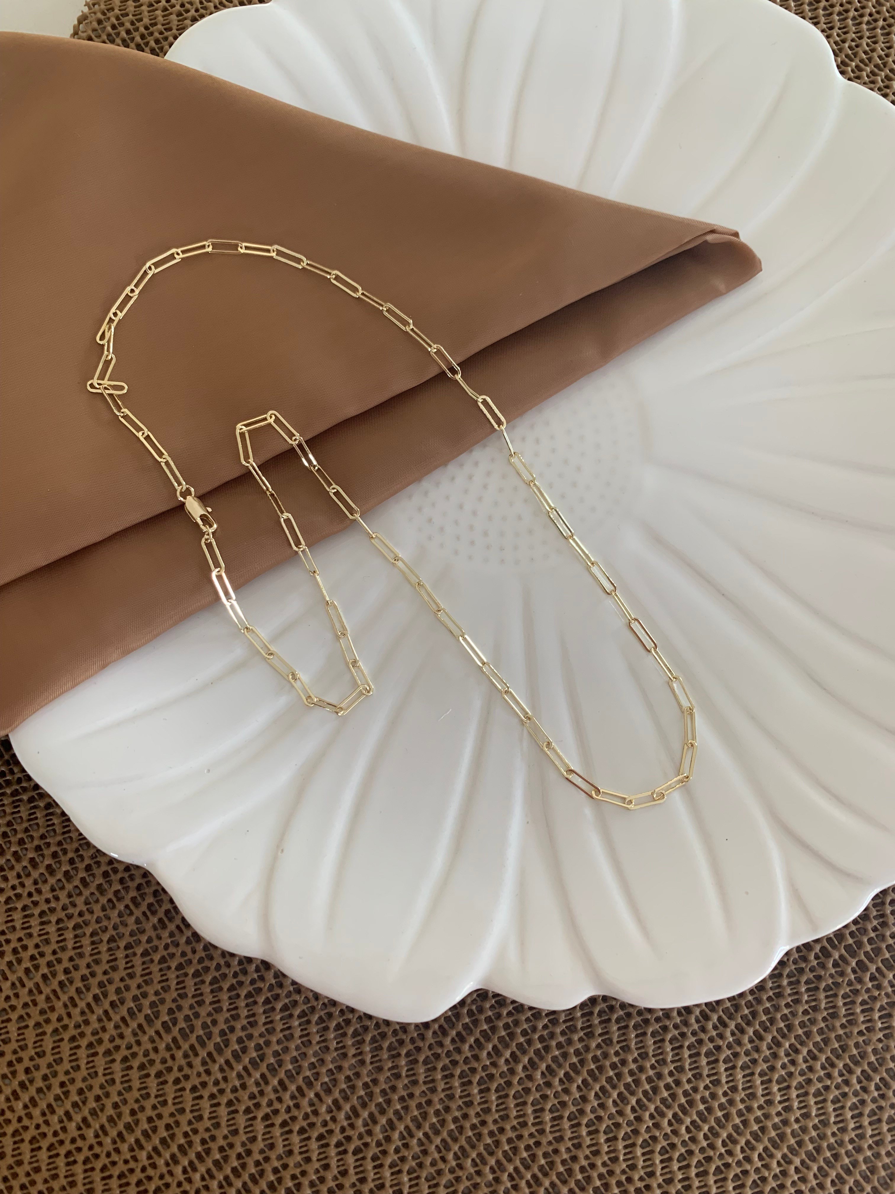 Vip Gold 60 Cm İnce Ataç Zincirli Kolye