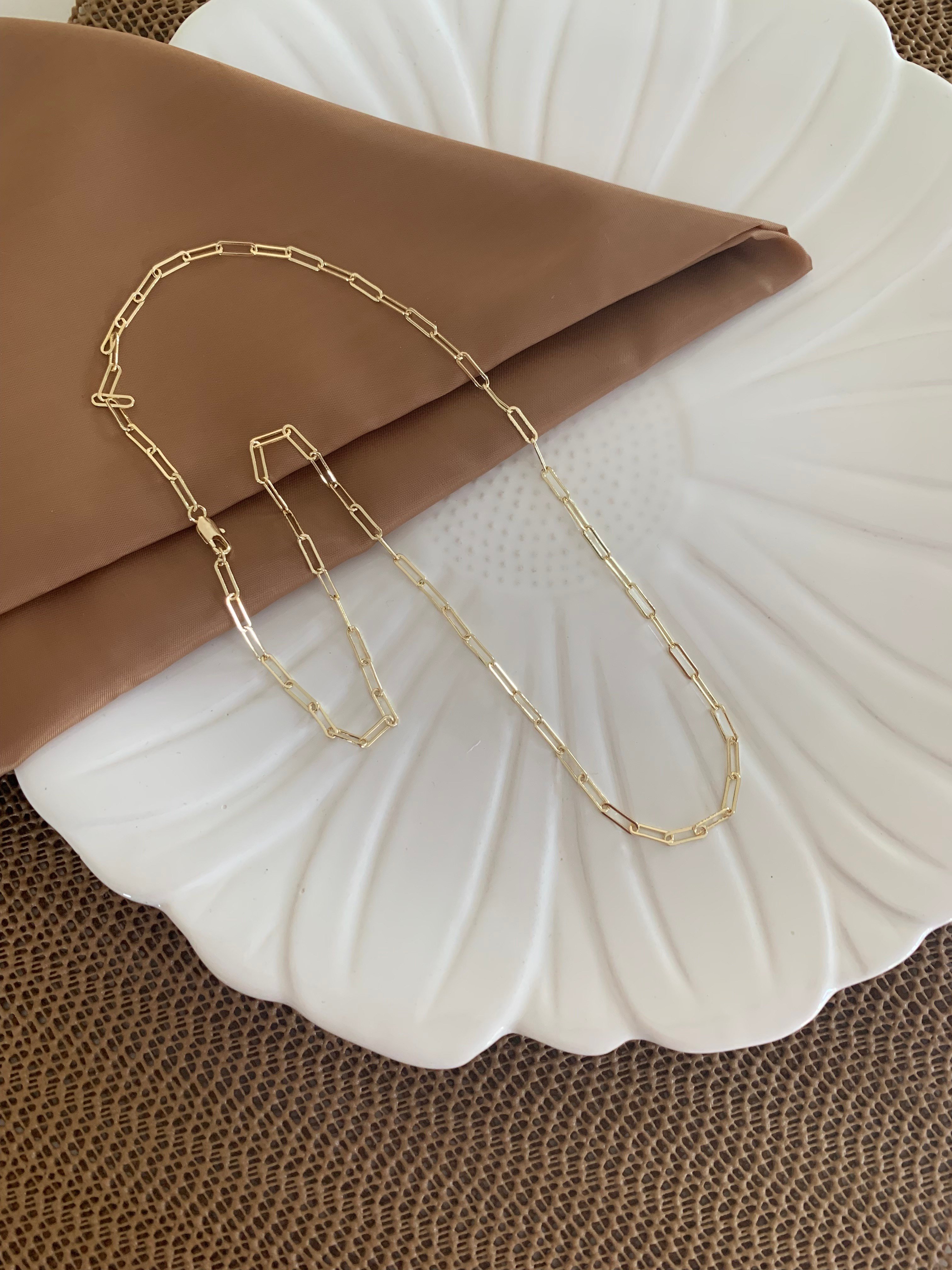 Vip Gold 60 Cm İnce Ataç Zincirli Kolye