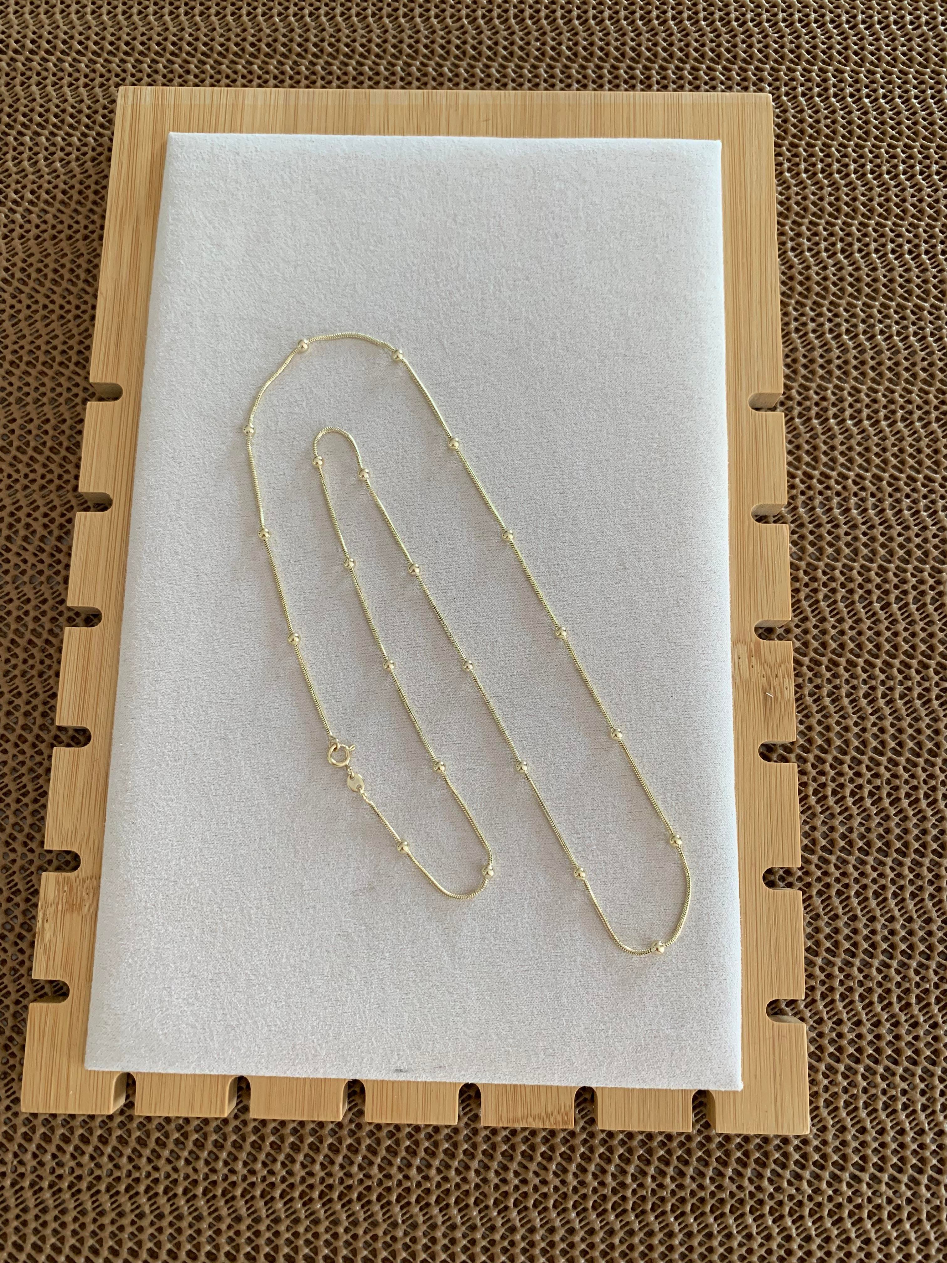 Vip Gold 60 Cm İnce İtalyan Zincirli Topçuk Kolye