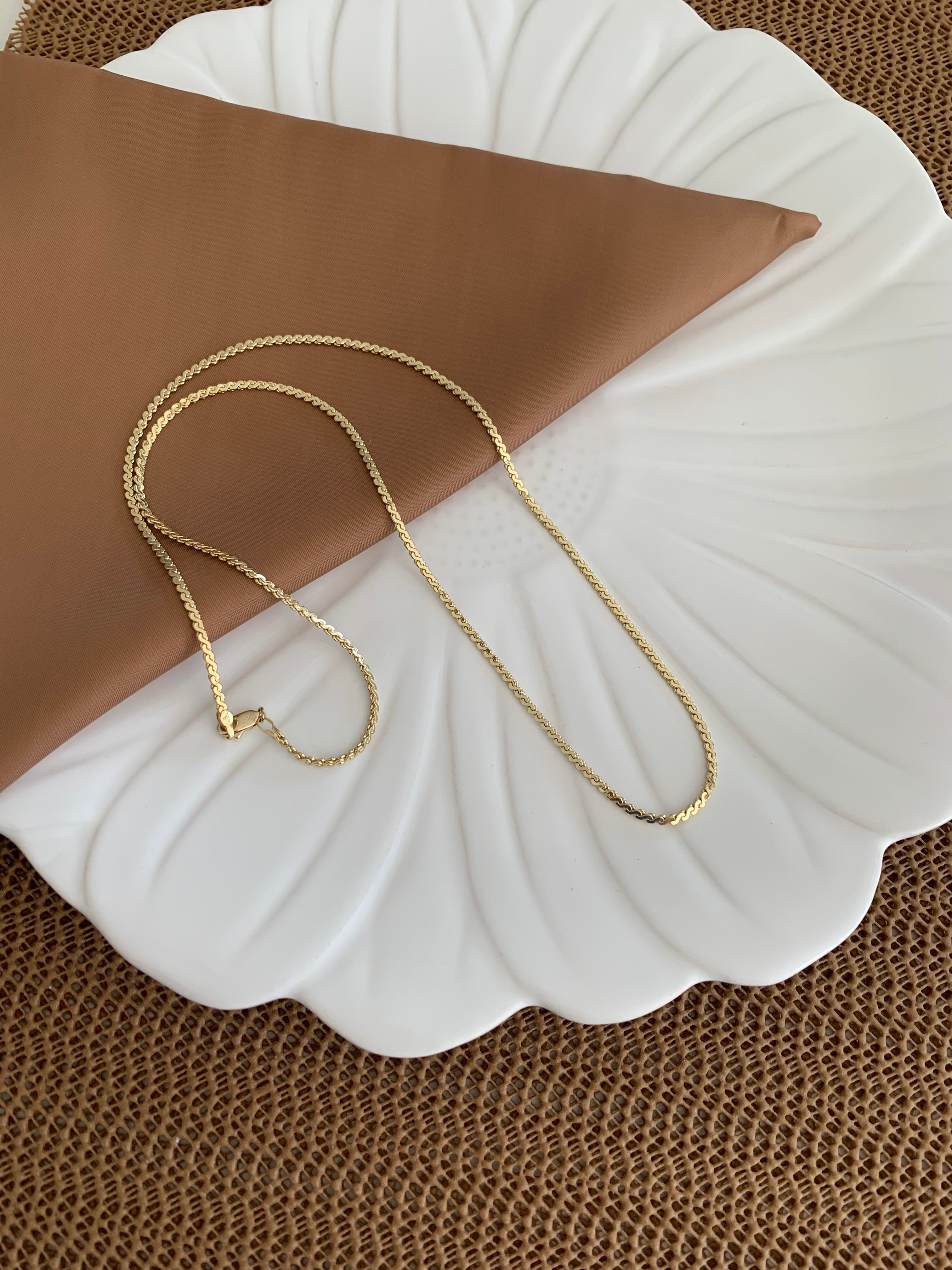 Vip Gold 60 Cm İnce Örgü Sert S Zincirli Kolye