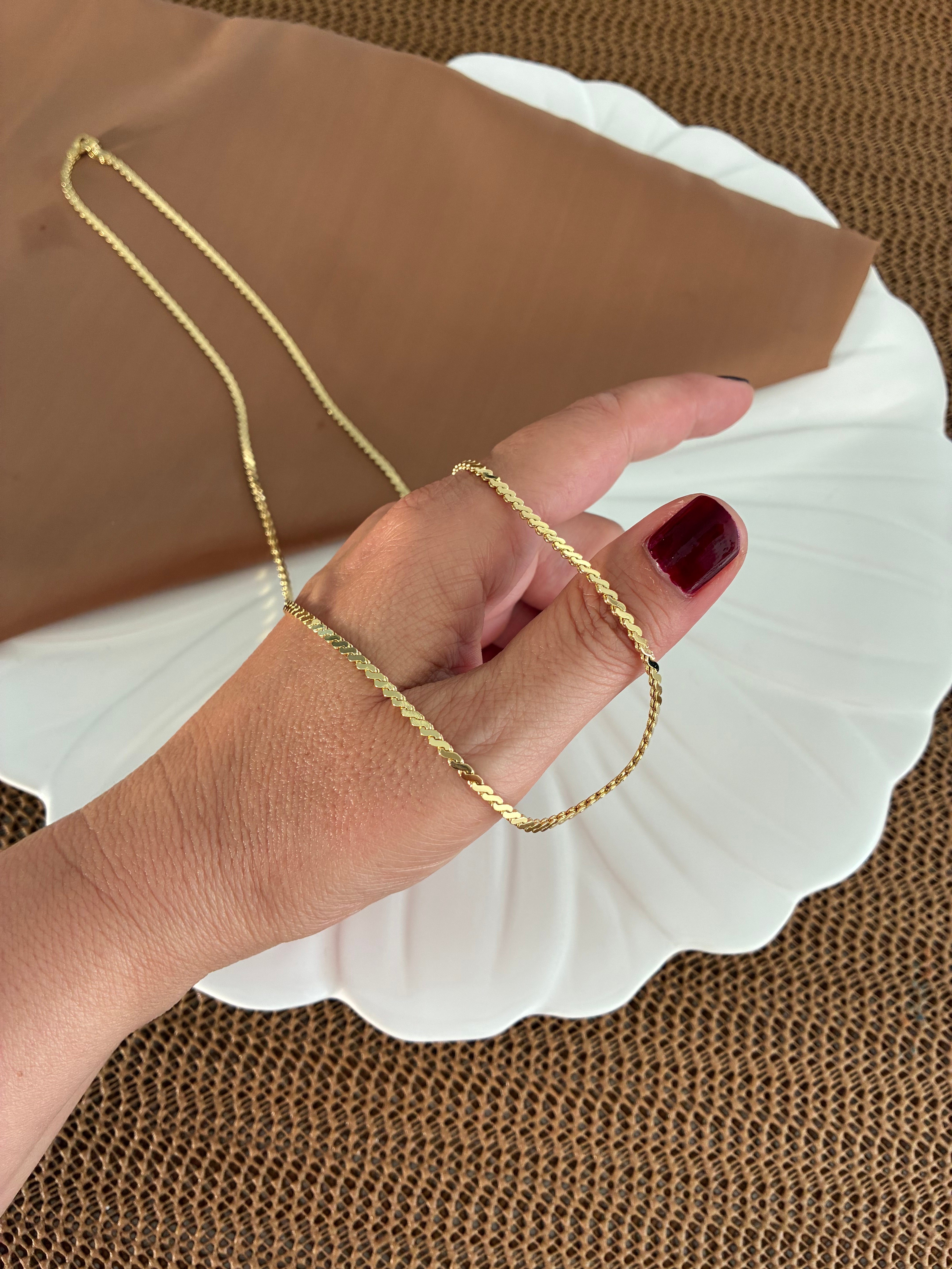 Vip Gold 60 Cm İnce S Sıralı Kolye