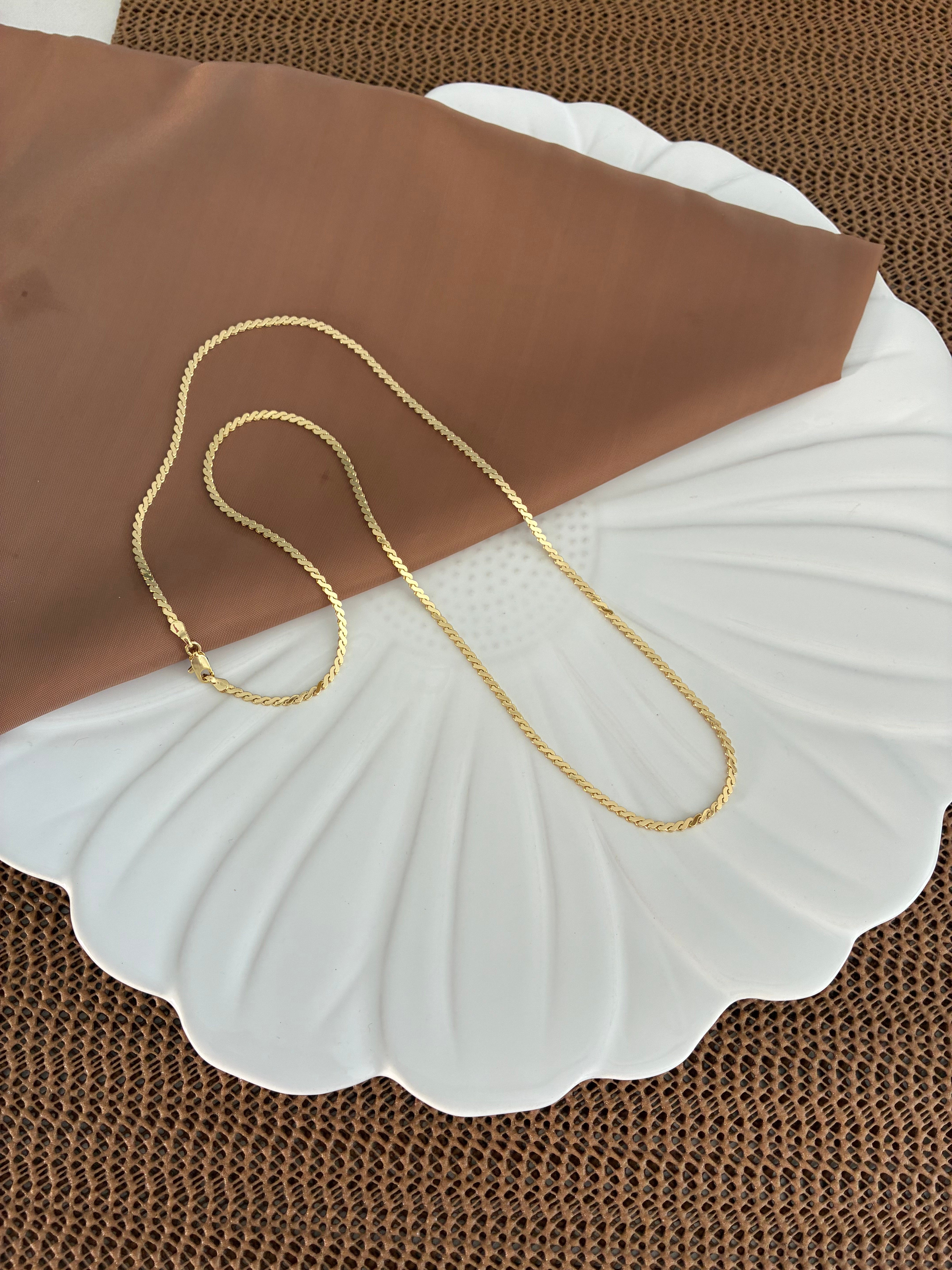 Vip Gold 60 Cm İnce S Sıralı Kolye