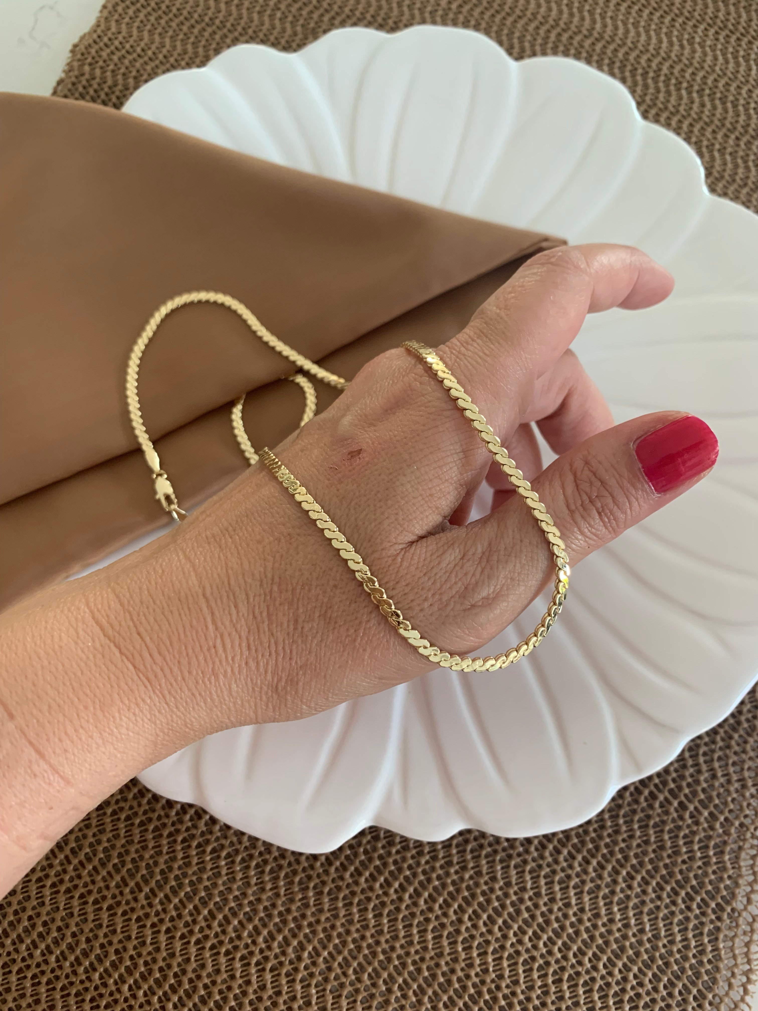 Vip Gold 60 Cm İnce S Zincirli Kolye