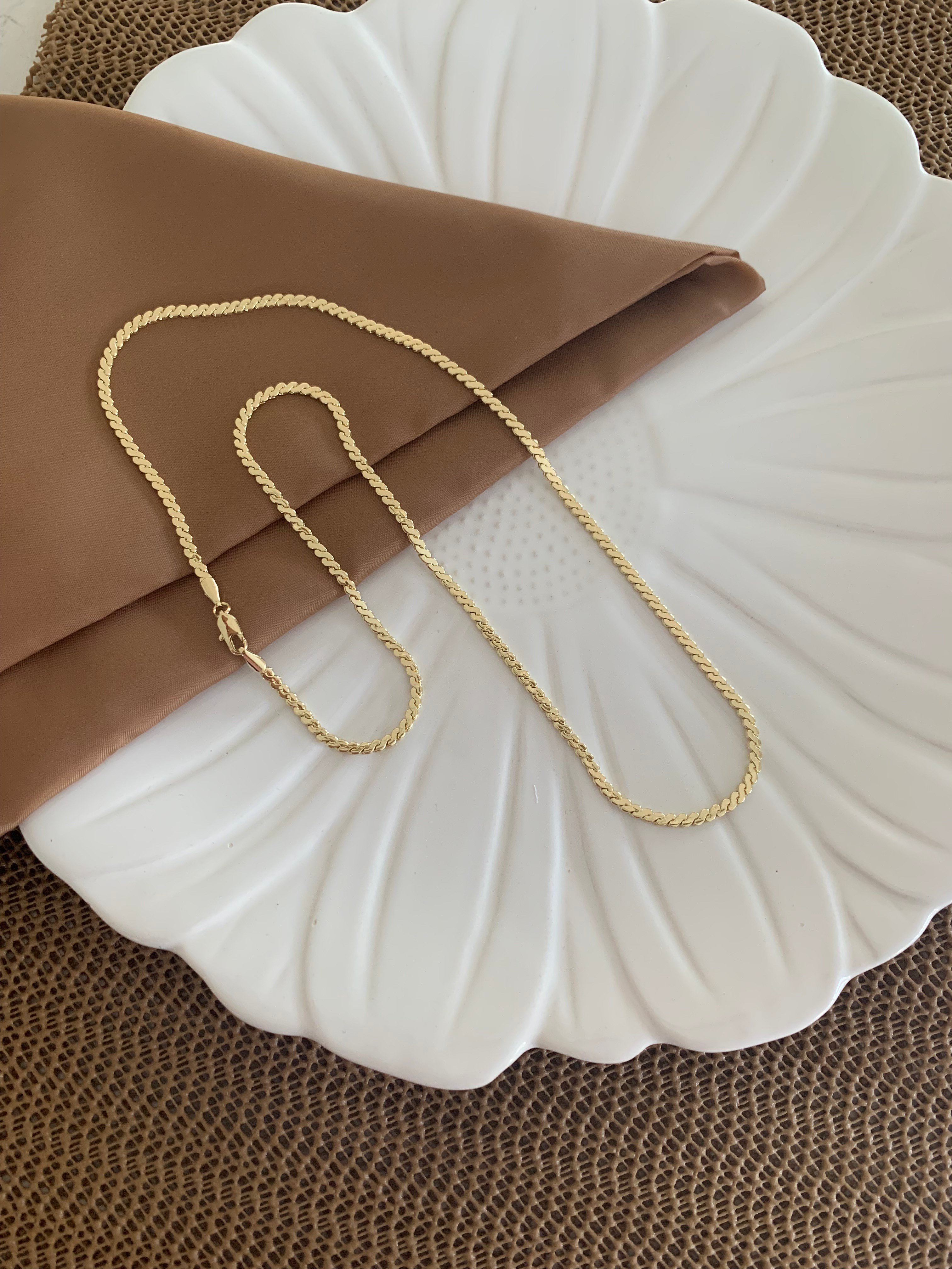 Vip Gold 60 Cm İnce S Zincirli Kolye