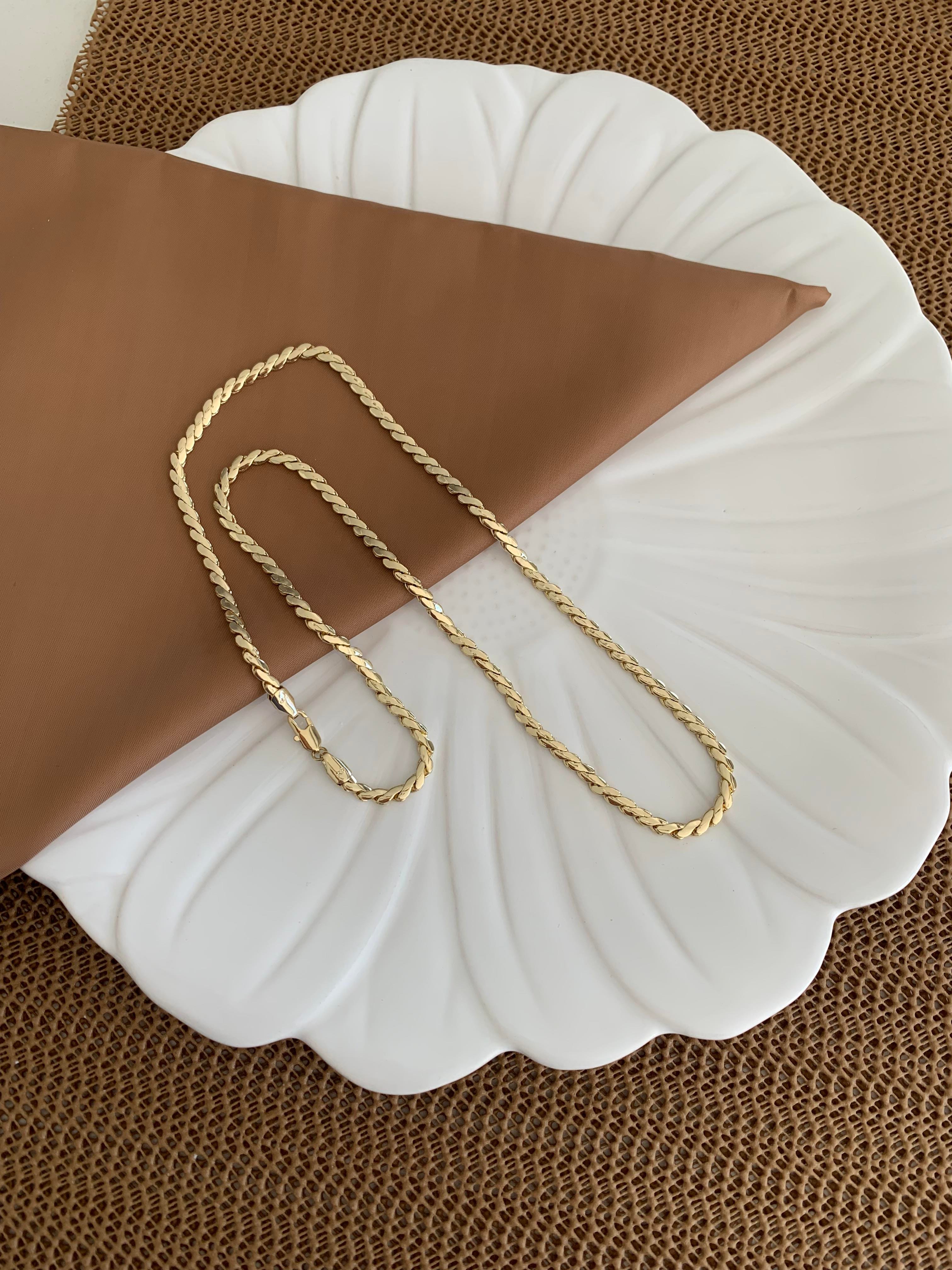 Vip Gold 60 Cm Pırıltılı S Sıralı Zincir Kolye