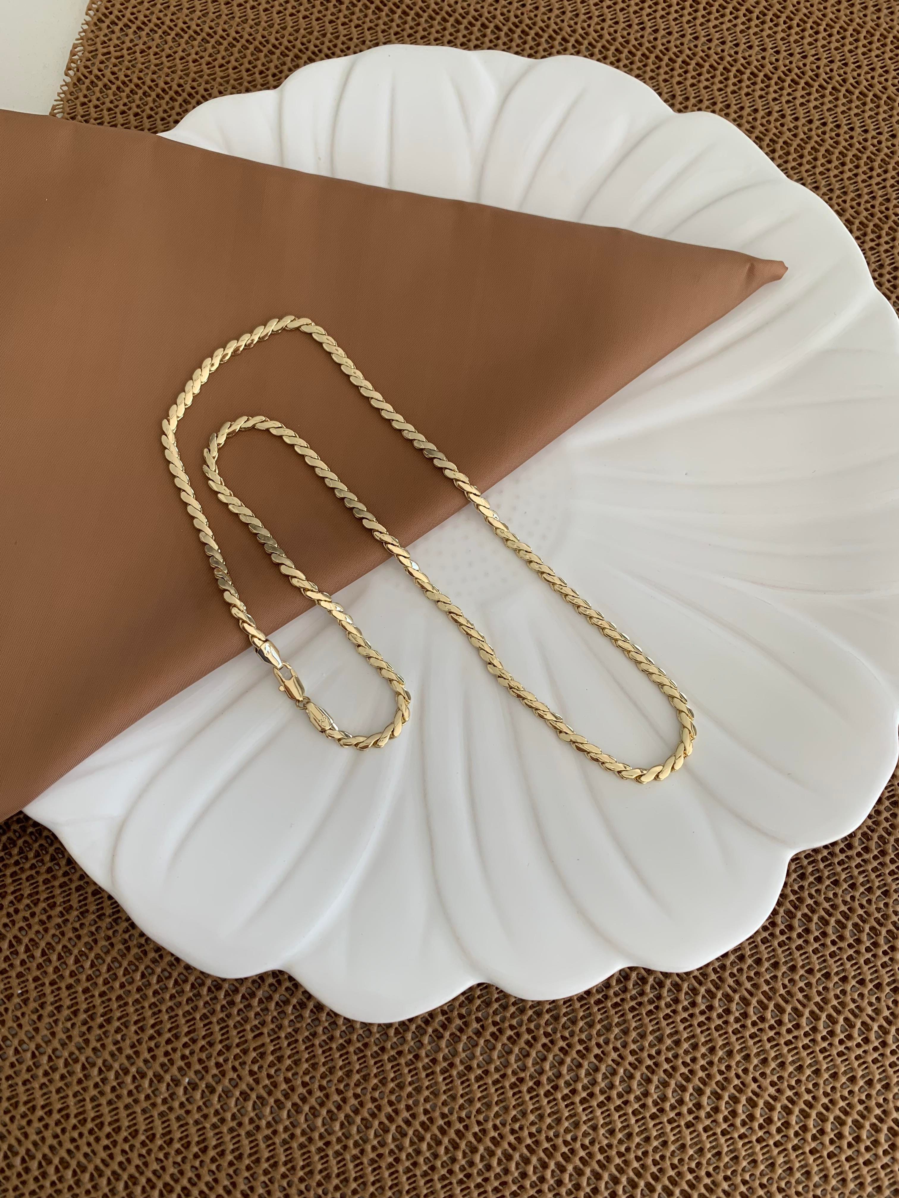 Vip Gold 60 Cm Pırıltılı S Sıralı Zincir Kolye