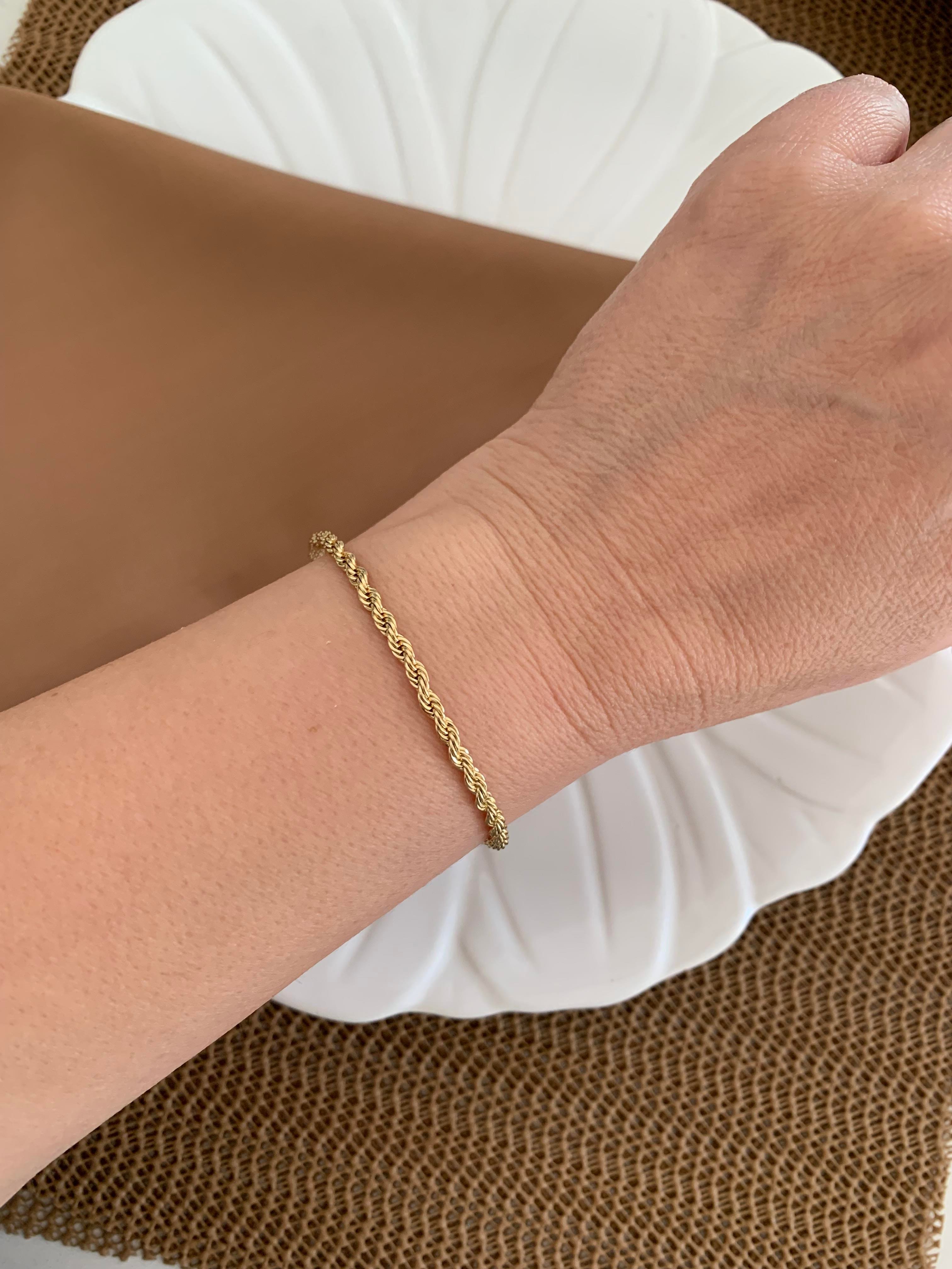 Vip Gold İnce Burgu Zincir Bileklik