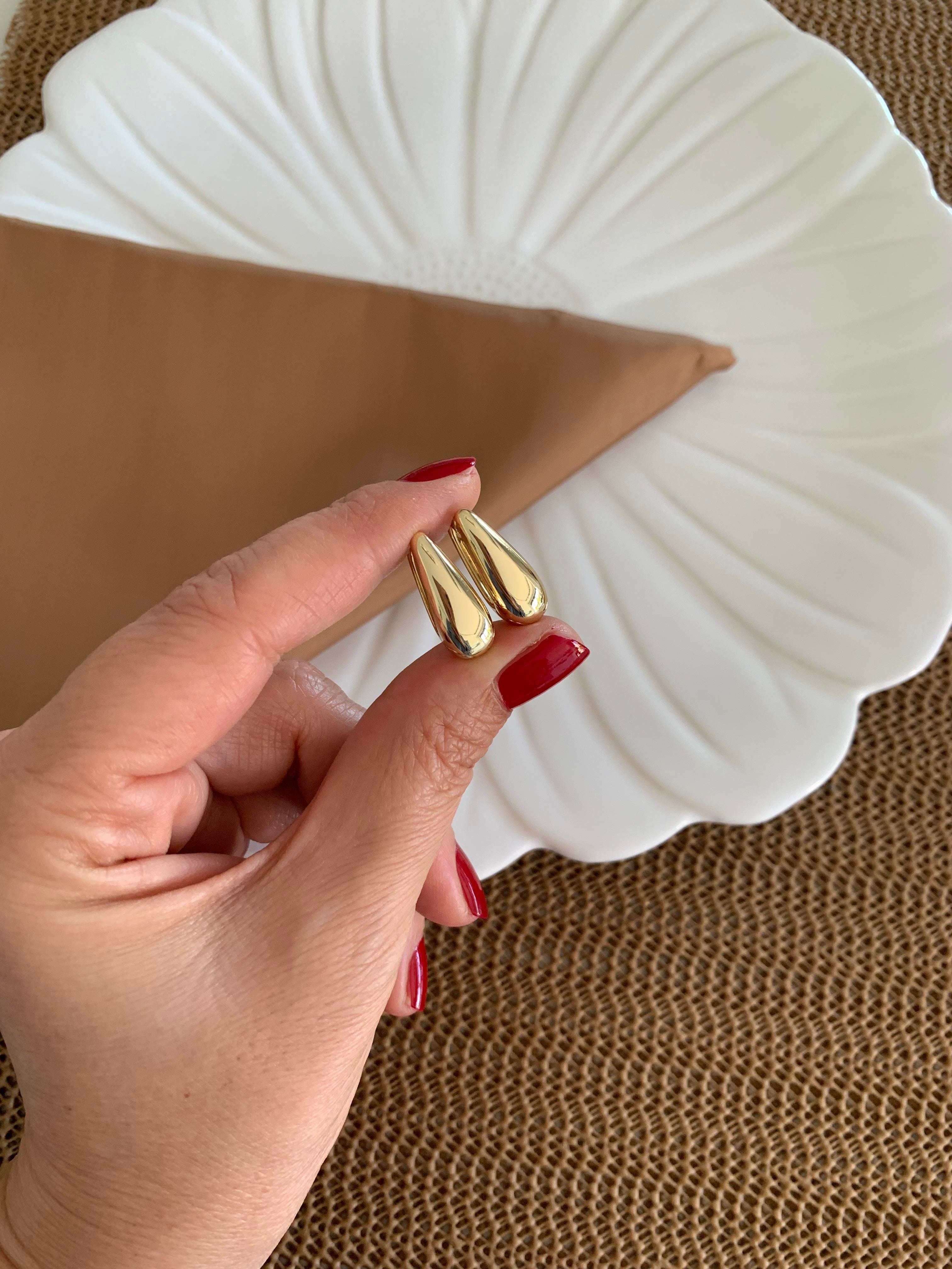 Vip Gold Plaka Mekik U Küpe