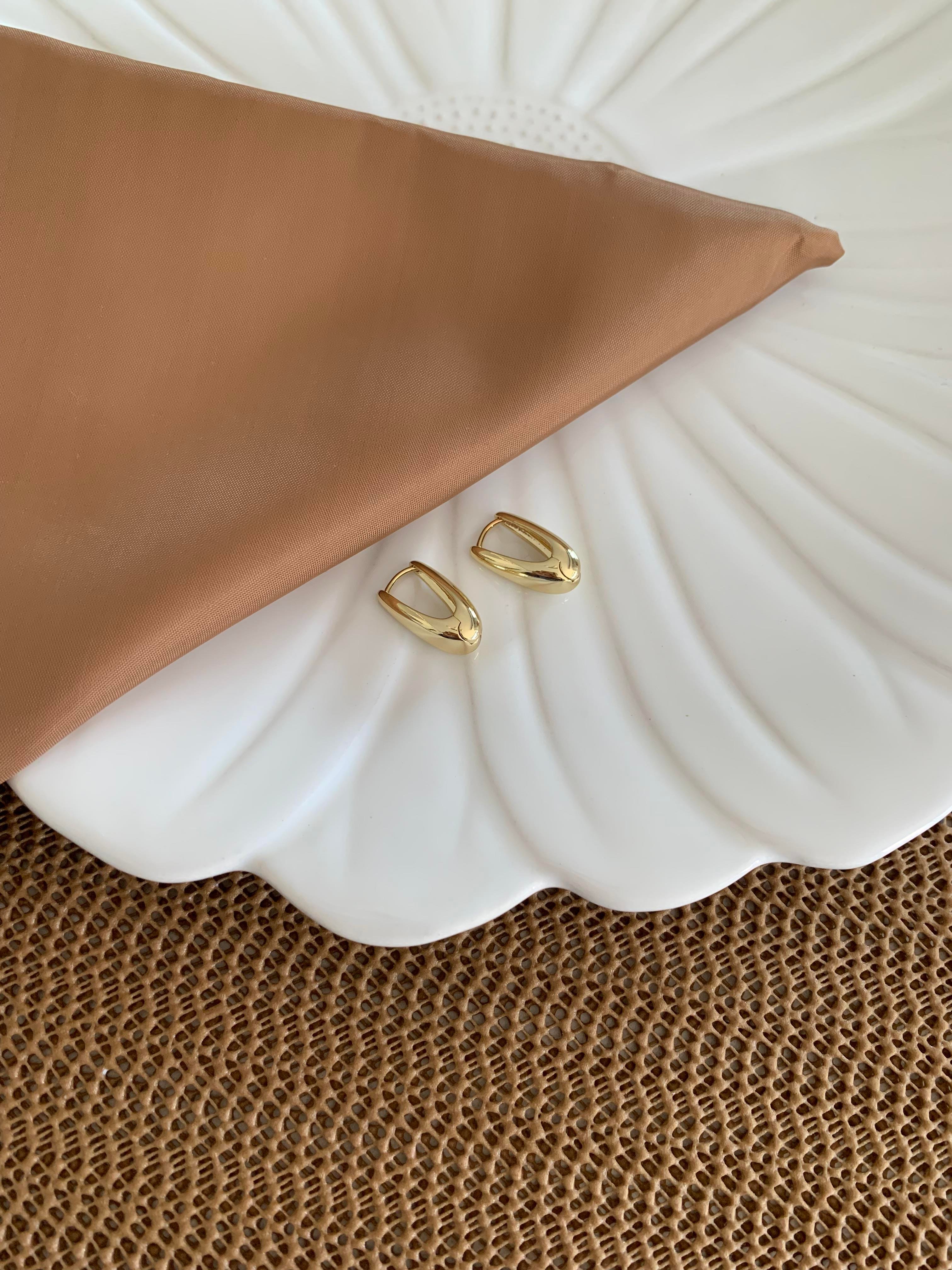 Vip Gold Plaka Mekik U Küpe