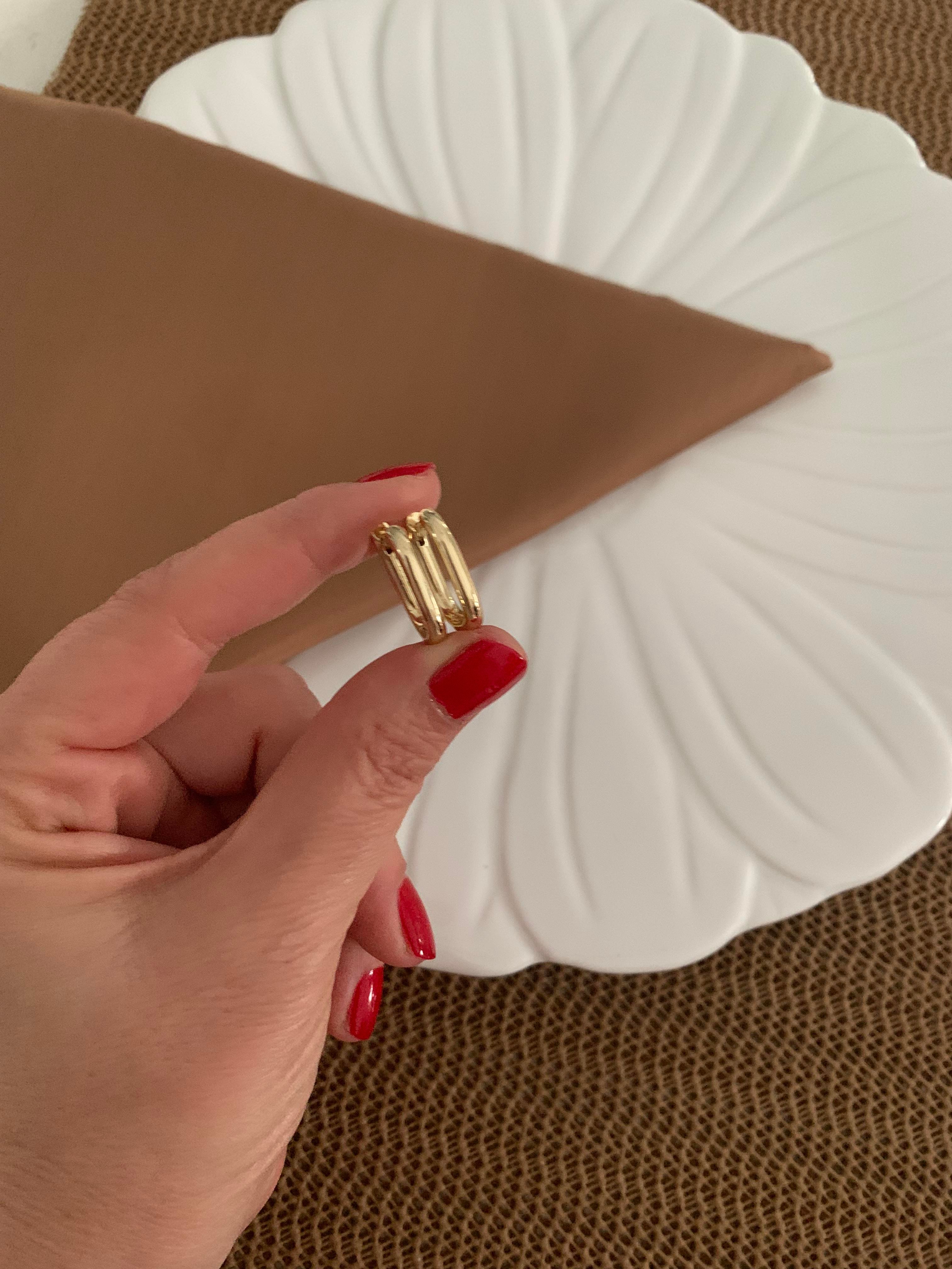 Vip Gold Plaka U Küpe