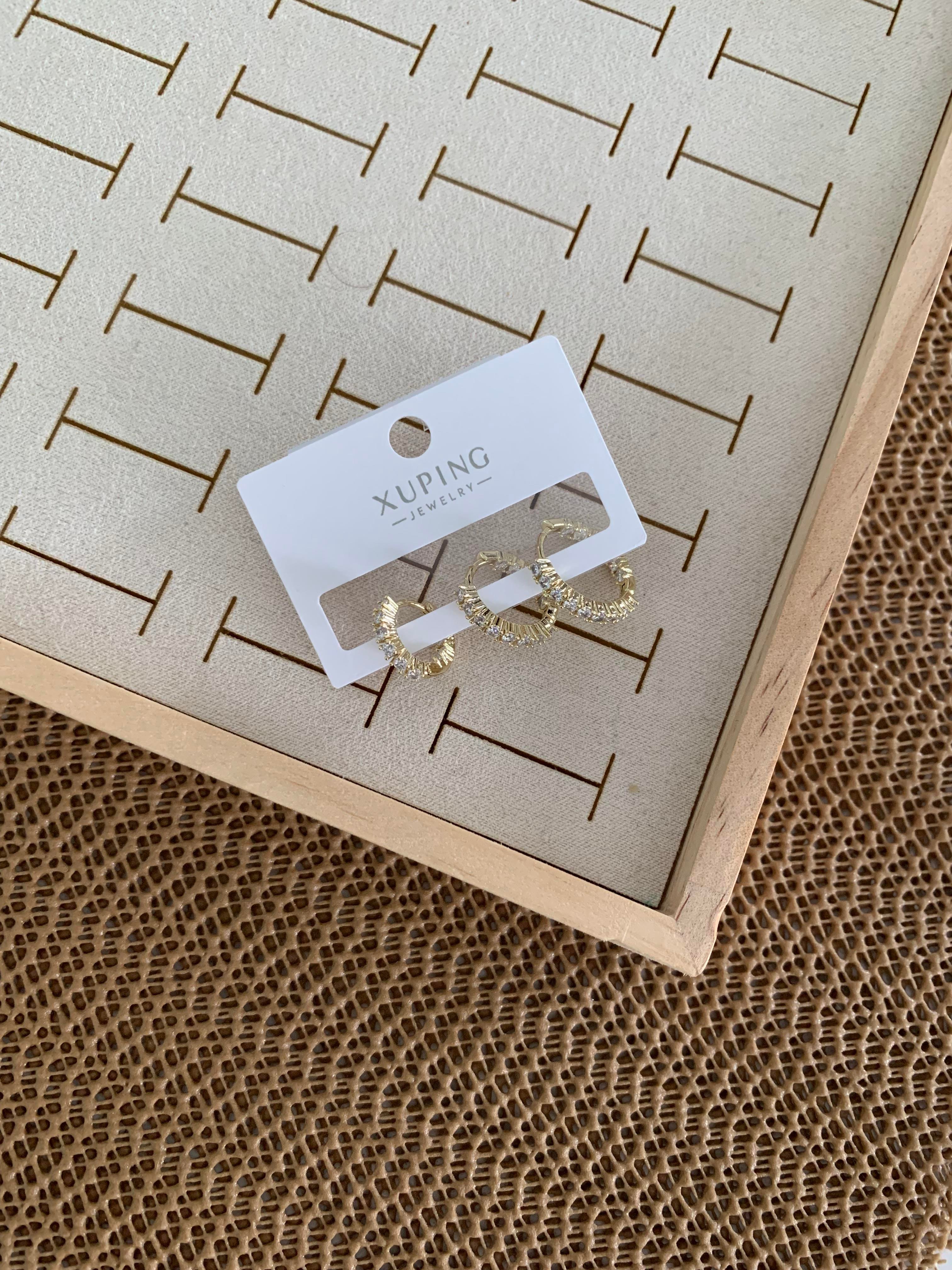 Vip Gold Su Yolu  Üçlü Set Halka Küpe