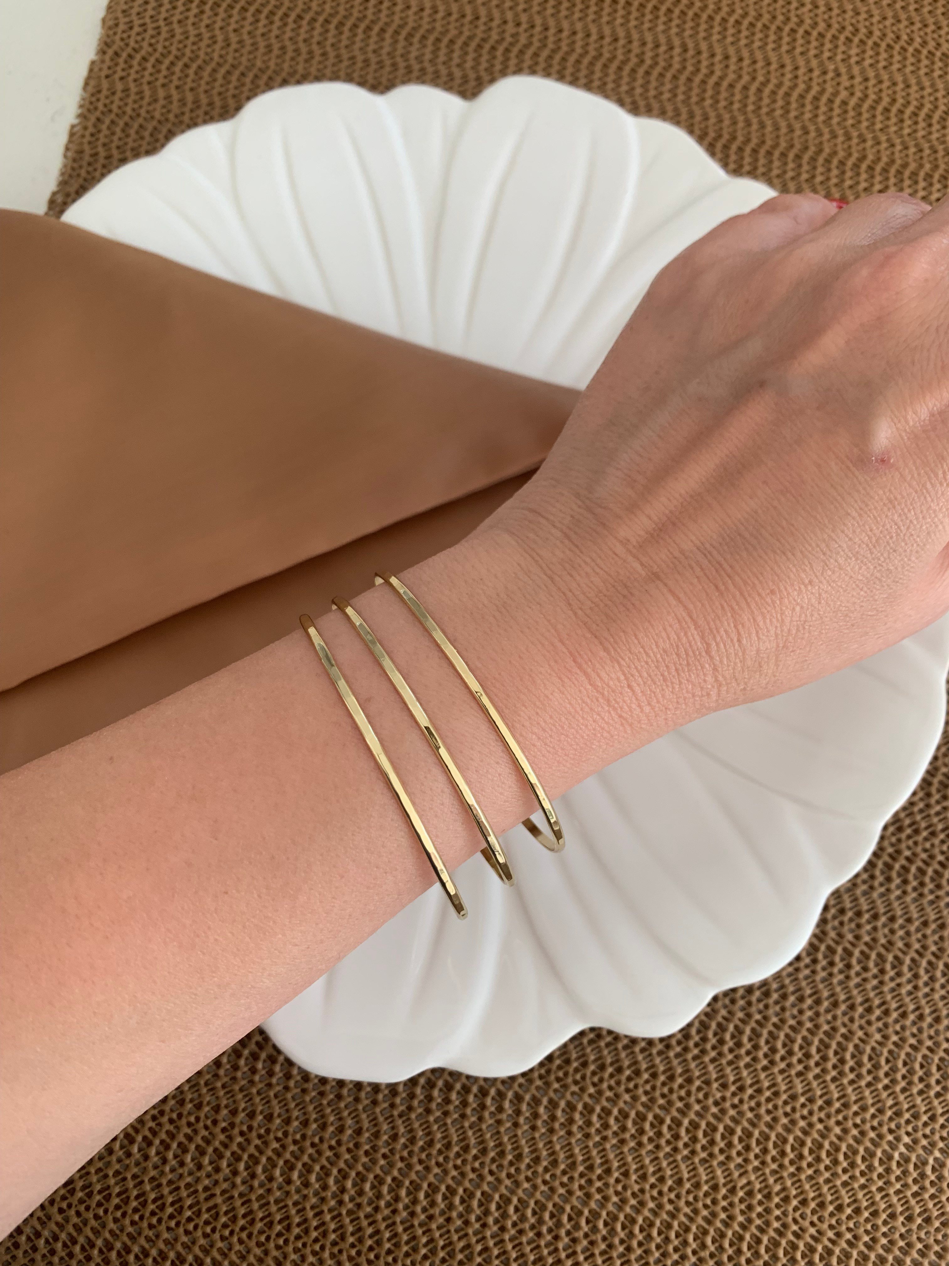 Vip Gold Üçlü İnce Ajda Bilezik