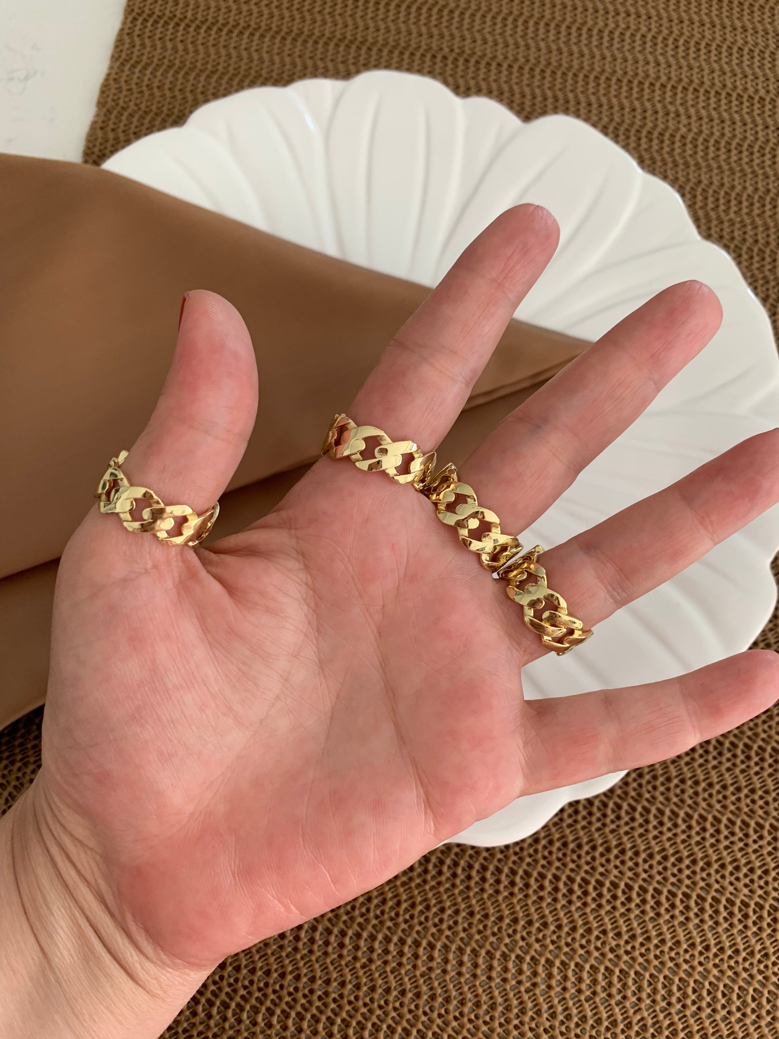 Vip Gold Zirkon Taşlı Kalın Gurmet Yüzük