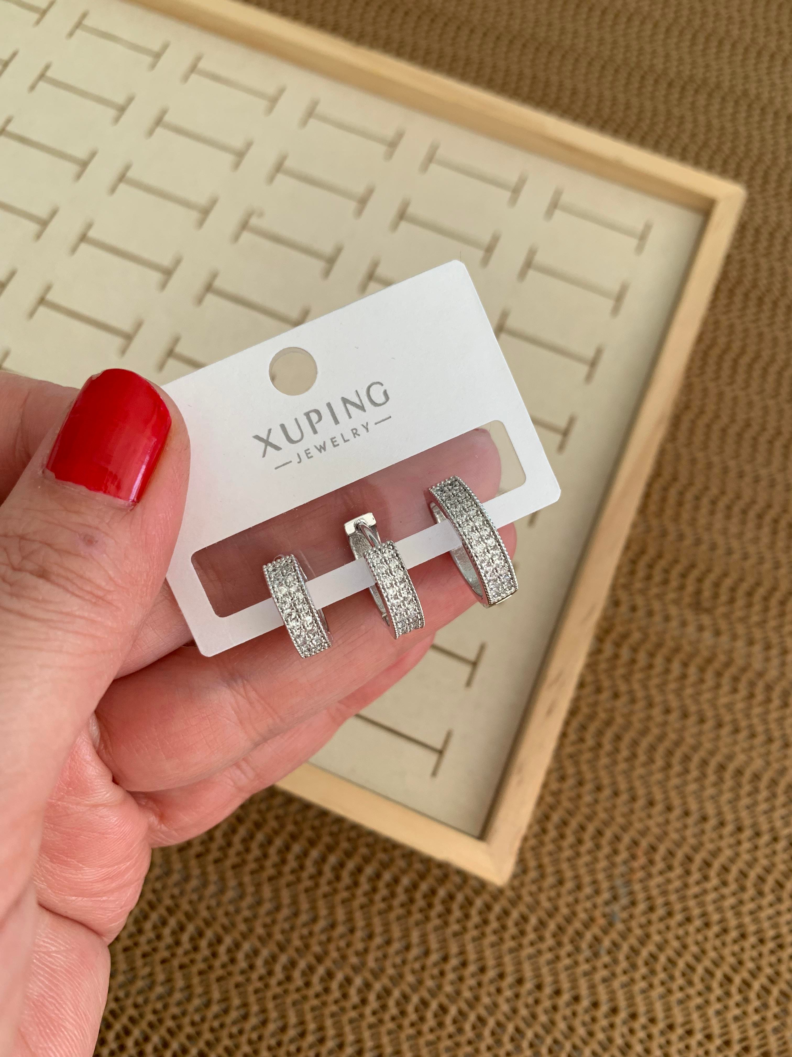 Vip Gümüş Zirkon Taşlı Üçlü Set Halka Küpe