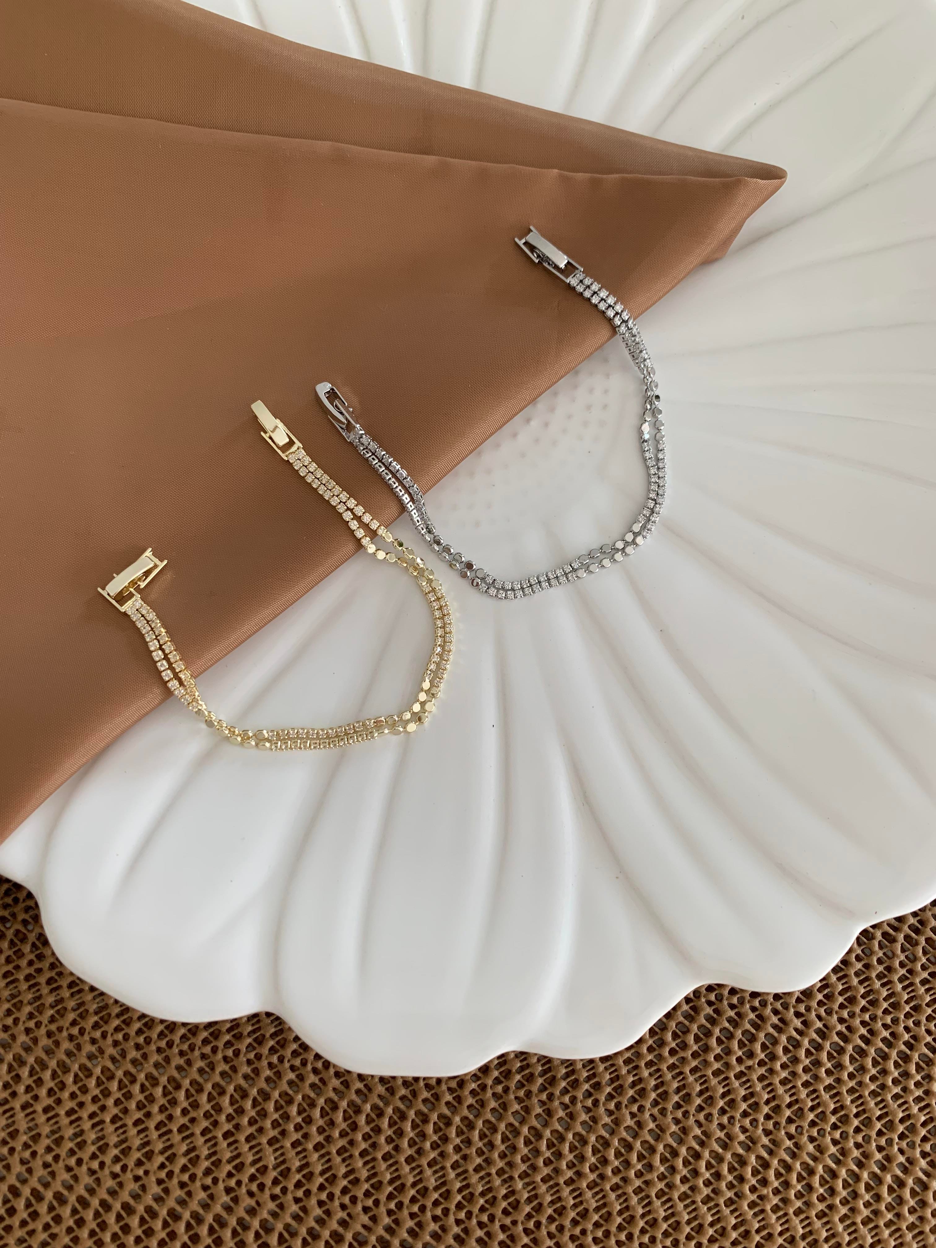 Vip İkili Ezme İnce Su Yolu  Bileklik