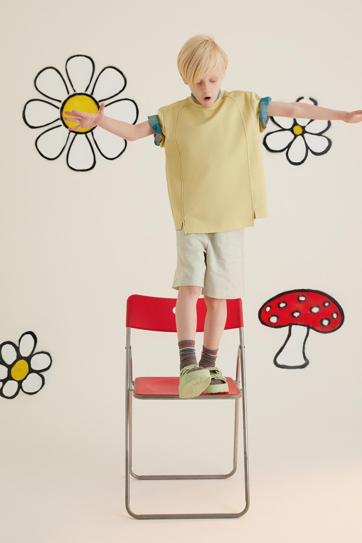 Arka Bel Lastikli Cepli Yeşil Şort