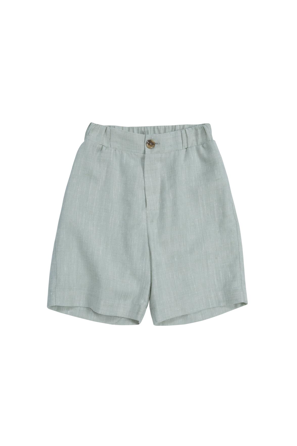 Arka Bel Lastikli Cepli Yeşil Şort