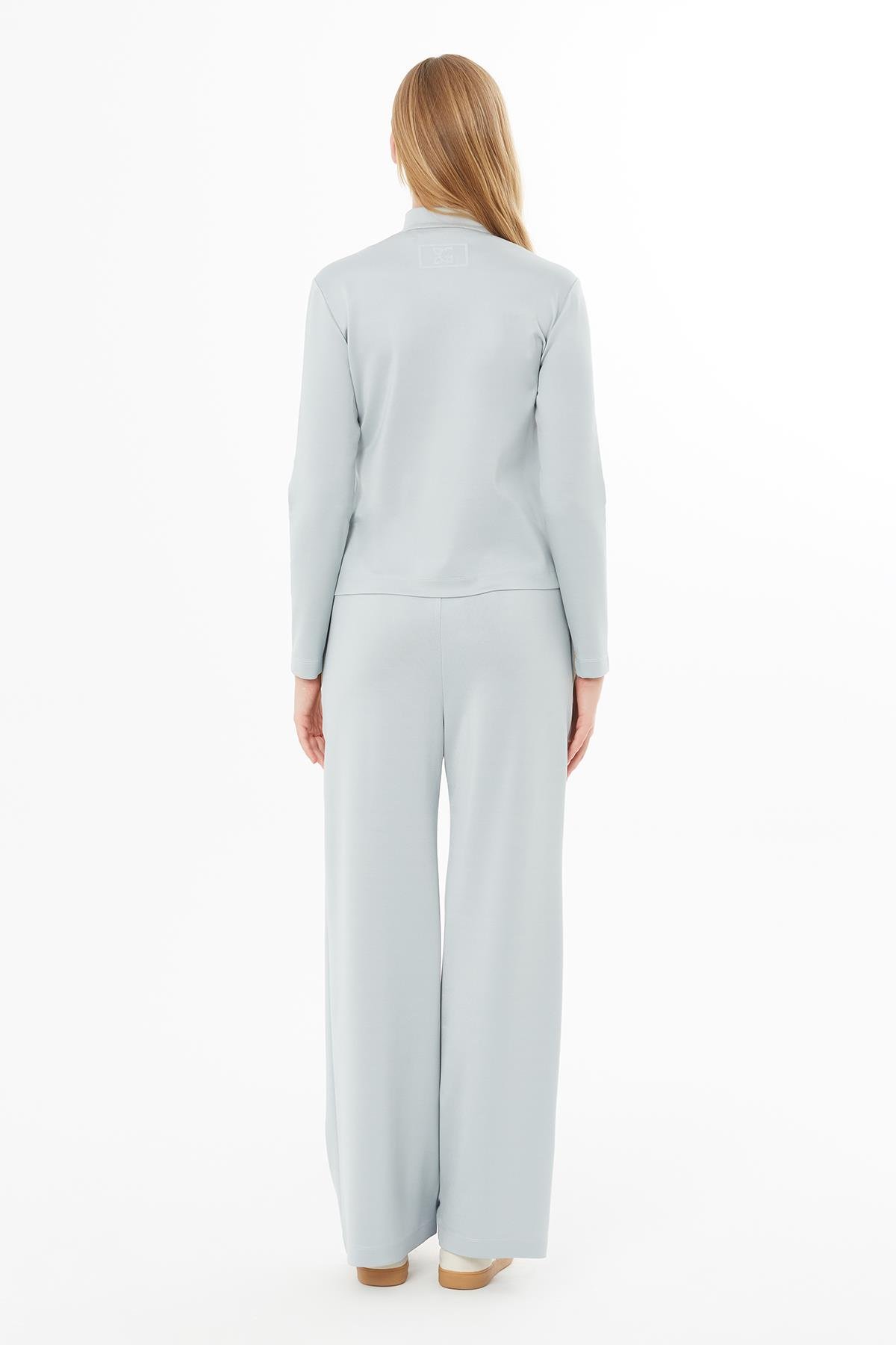 Arkada Baskı Detaylı Gri Ceket