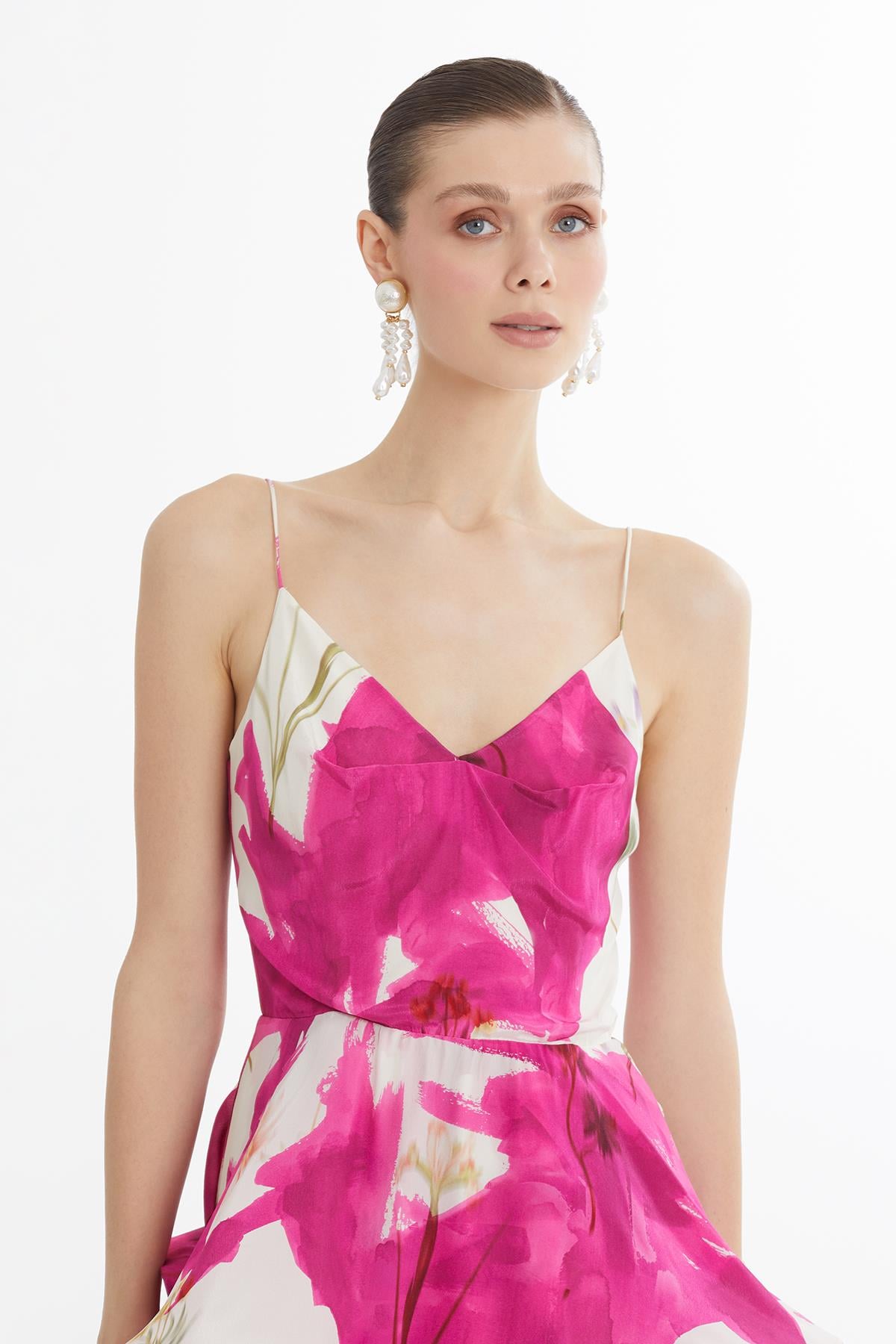 Strappy Printed Maxi Dress