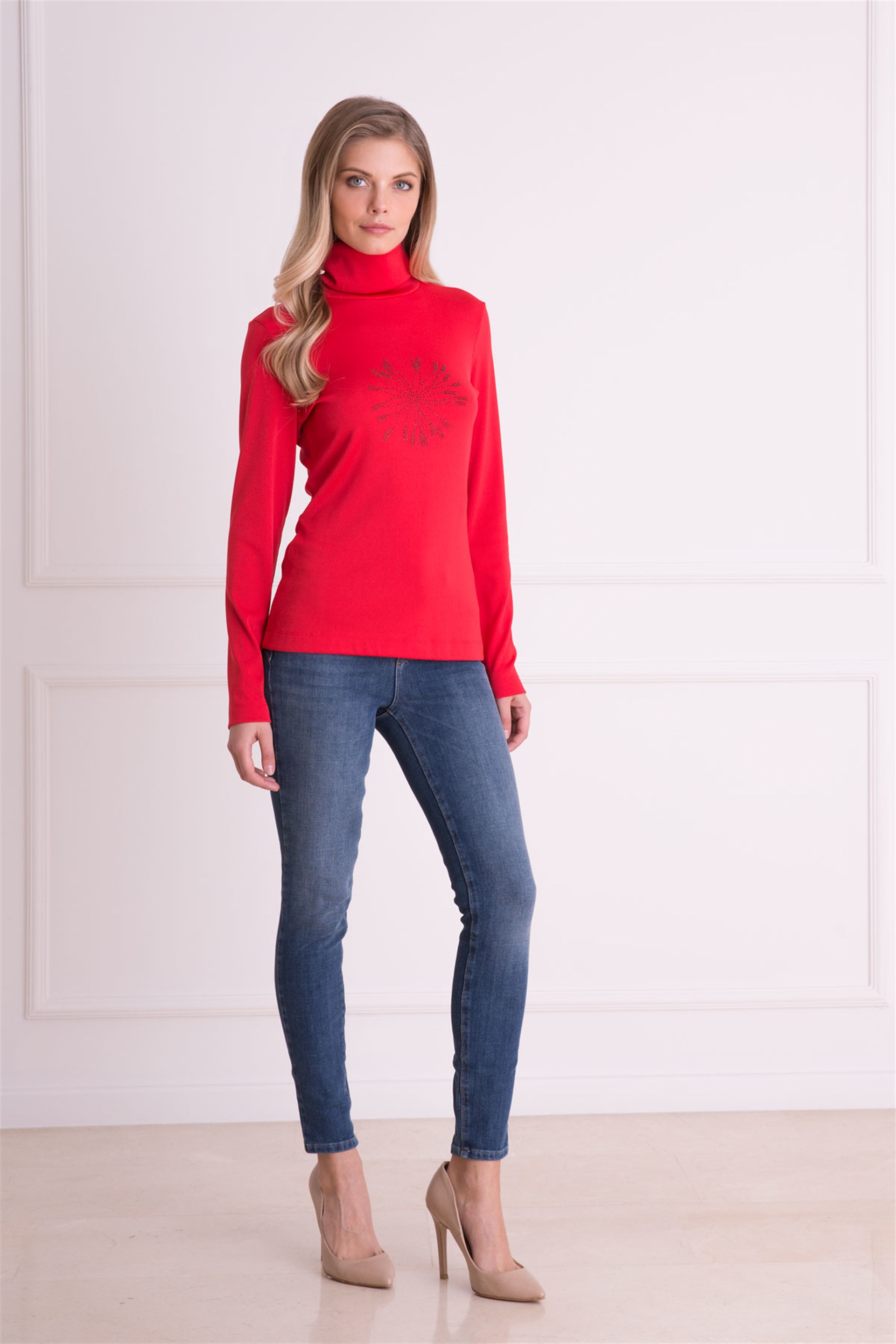 Turtleneck Powder Blouse