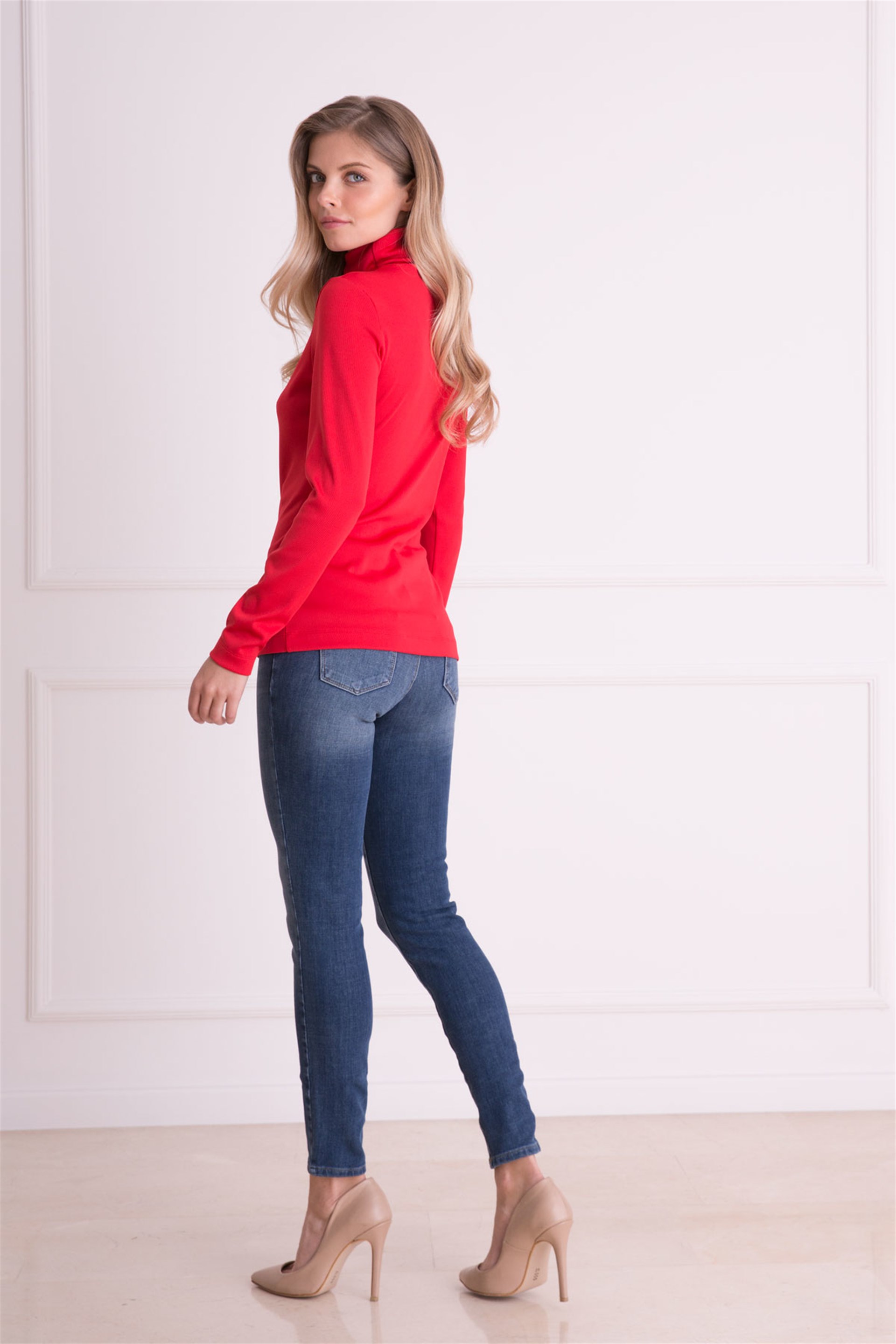 Turtleneck Powder Blouse