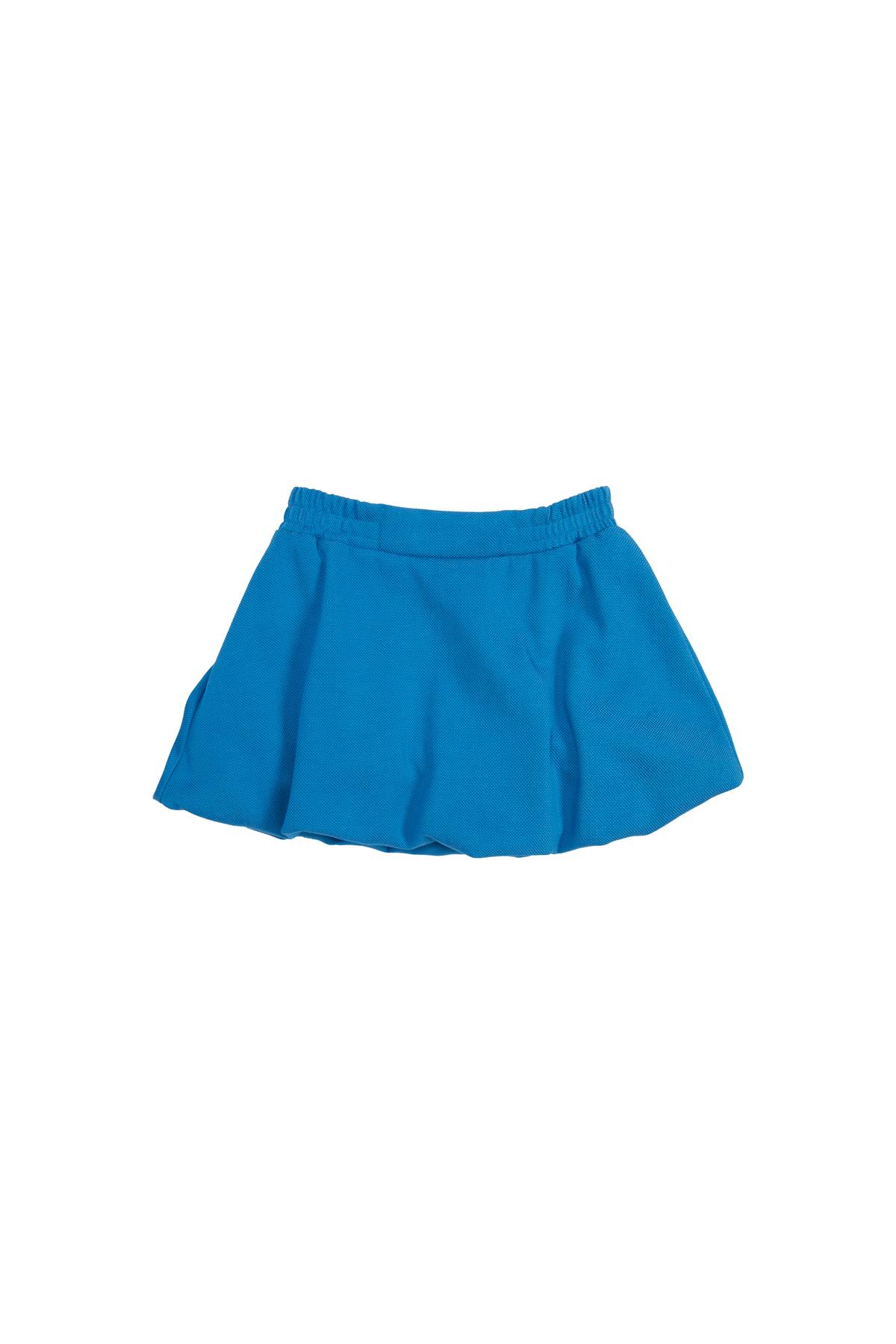Blue Mini Skirt With Elasticated Waist
