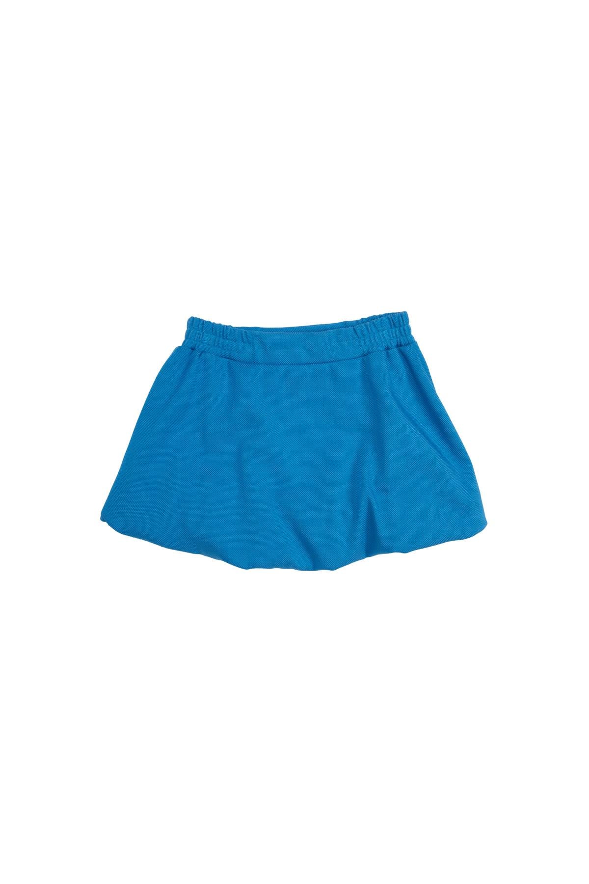 Blue Mini Skirt With Elasticated Waist