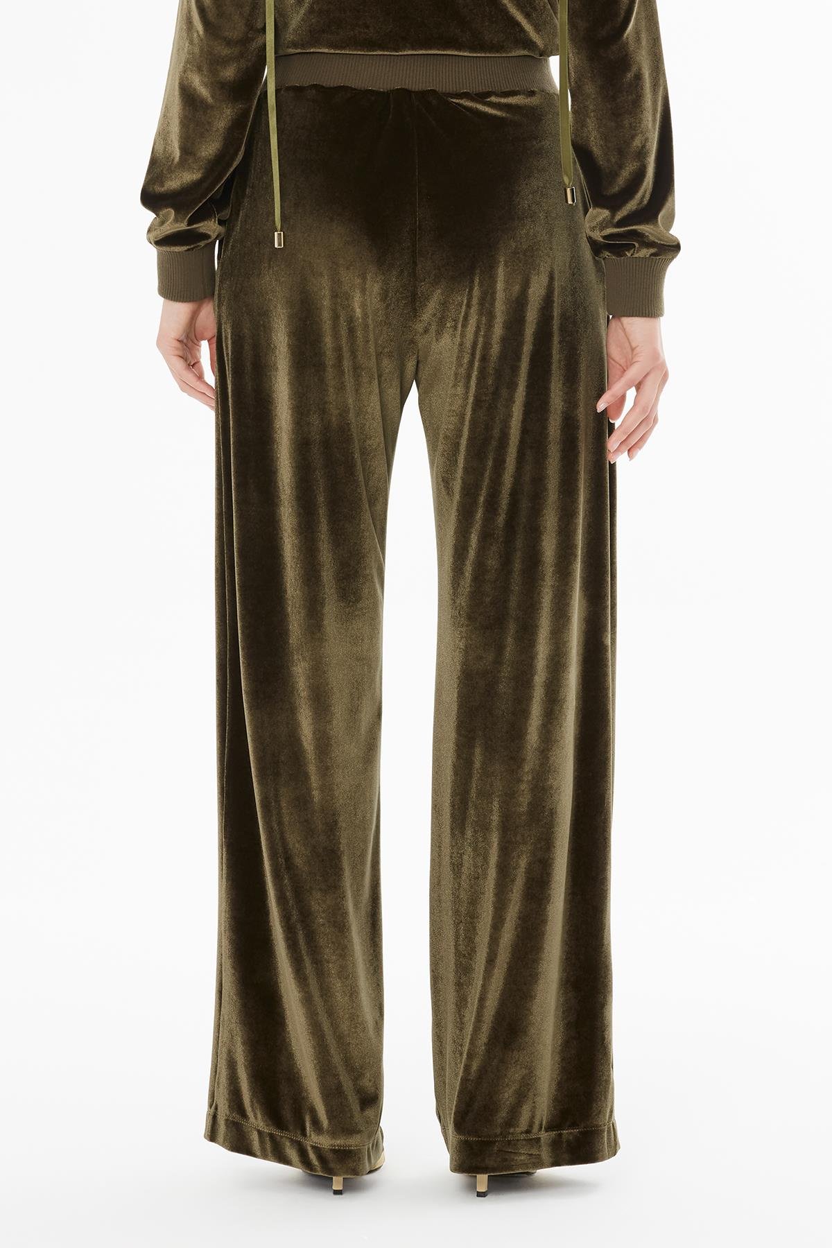 Elastic Waist Khaki Corduroy Pants
