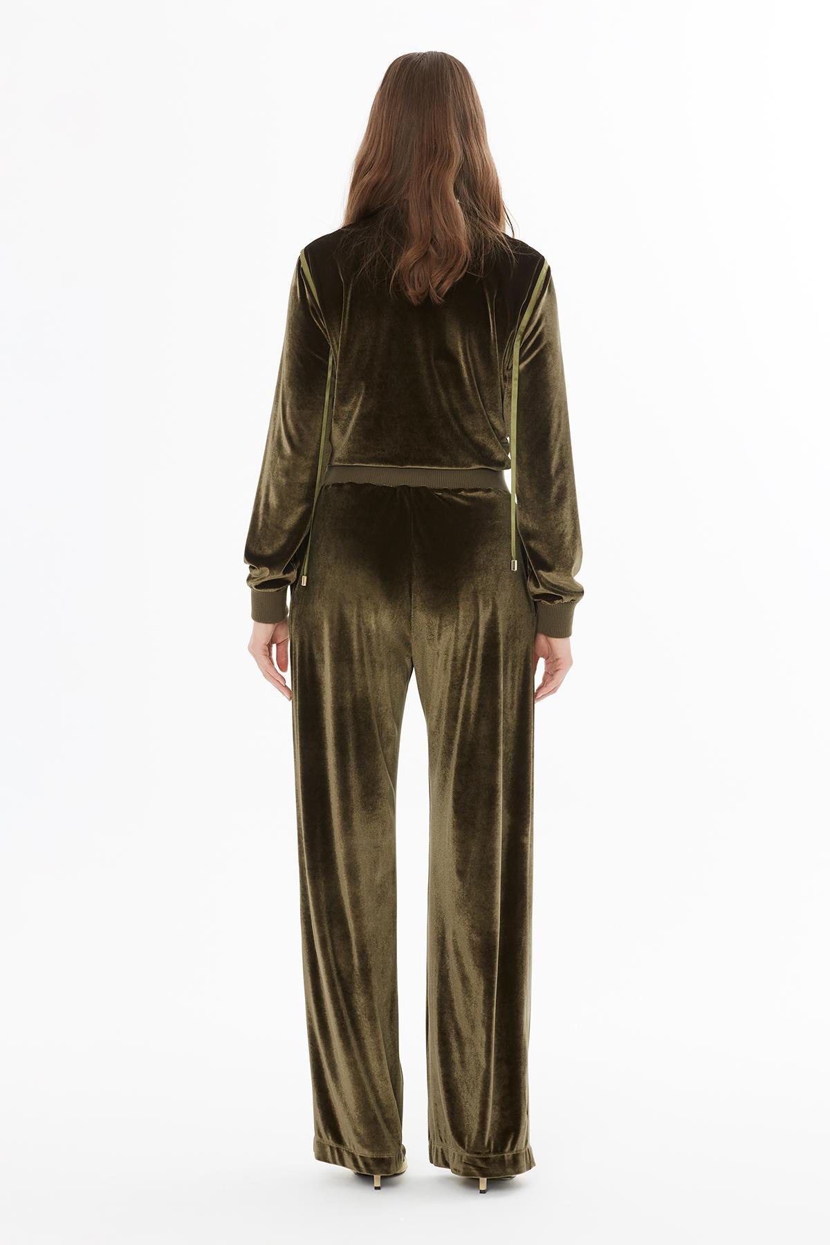 Elastic Waist Khaki Corduroy Pants