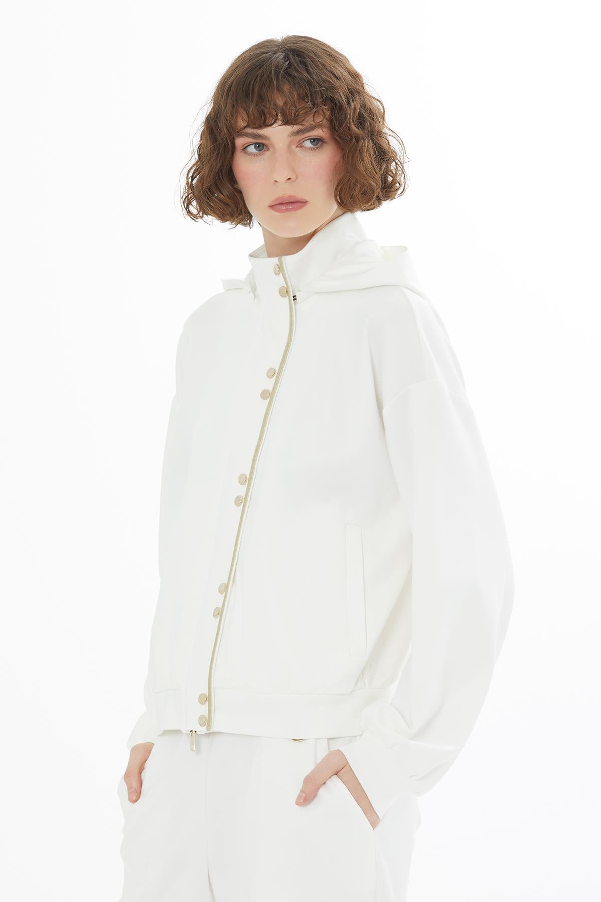 Black Embroidered Hooded Sweatshirt