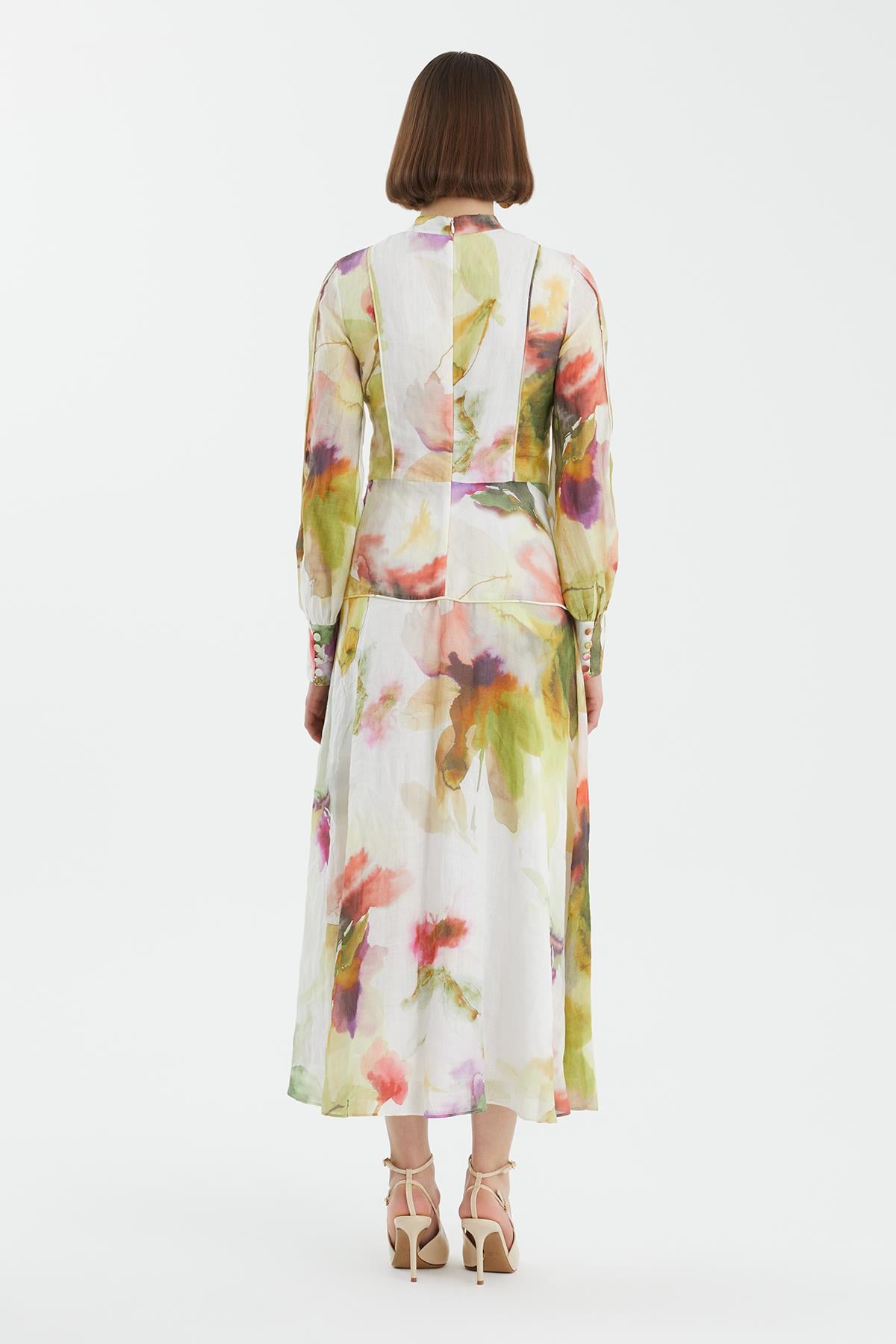 Button Detail Panel Dress