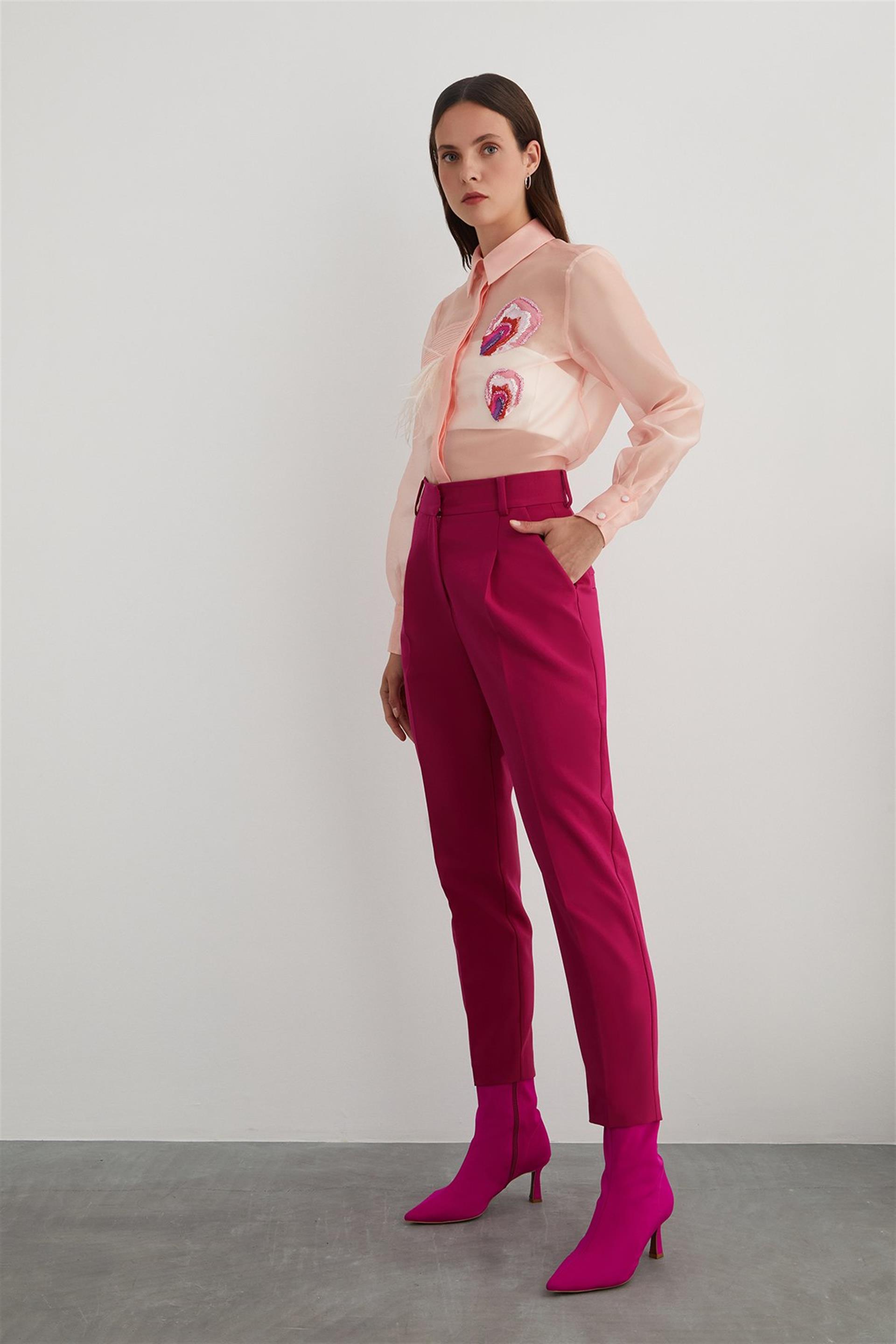 Cepli Havuç Model Mürdüm Pantolon