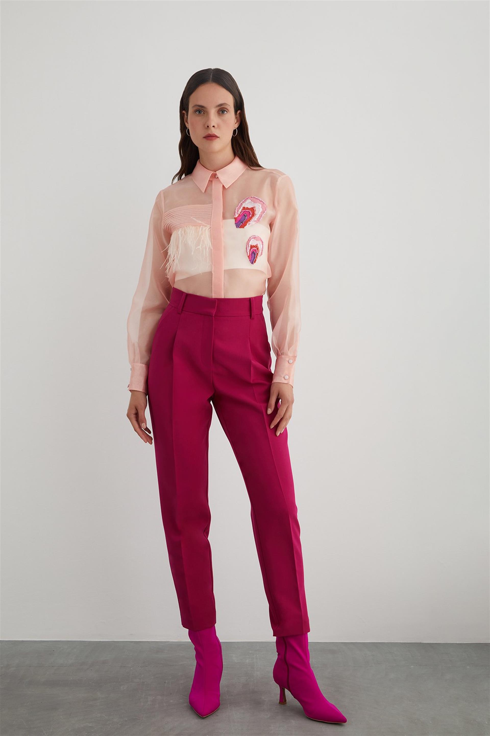 Cepli Havuç Model Mürdüm Pantolon