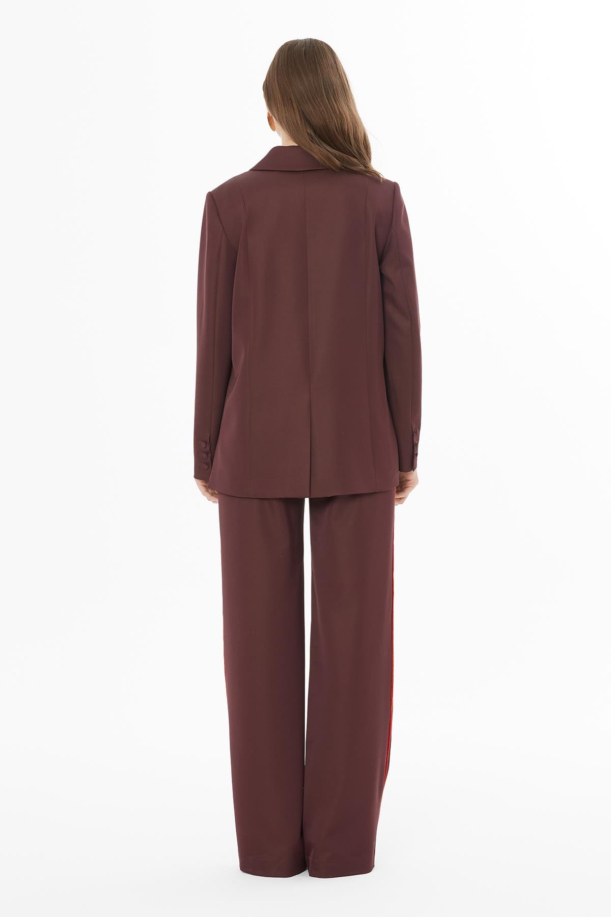 Plum Wrap Jacket with Pocket Detail