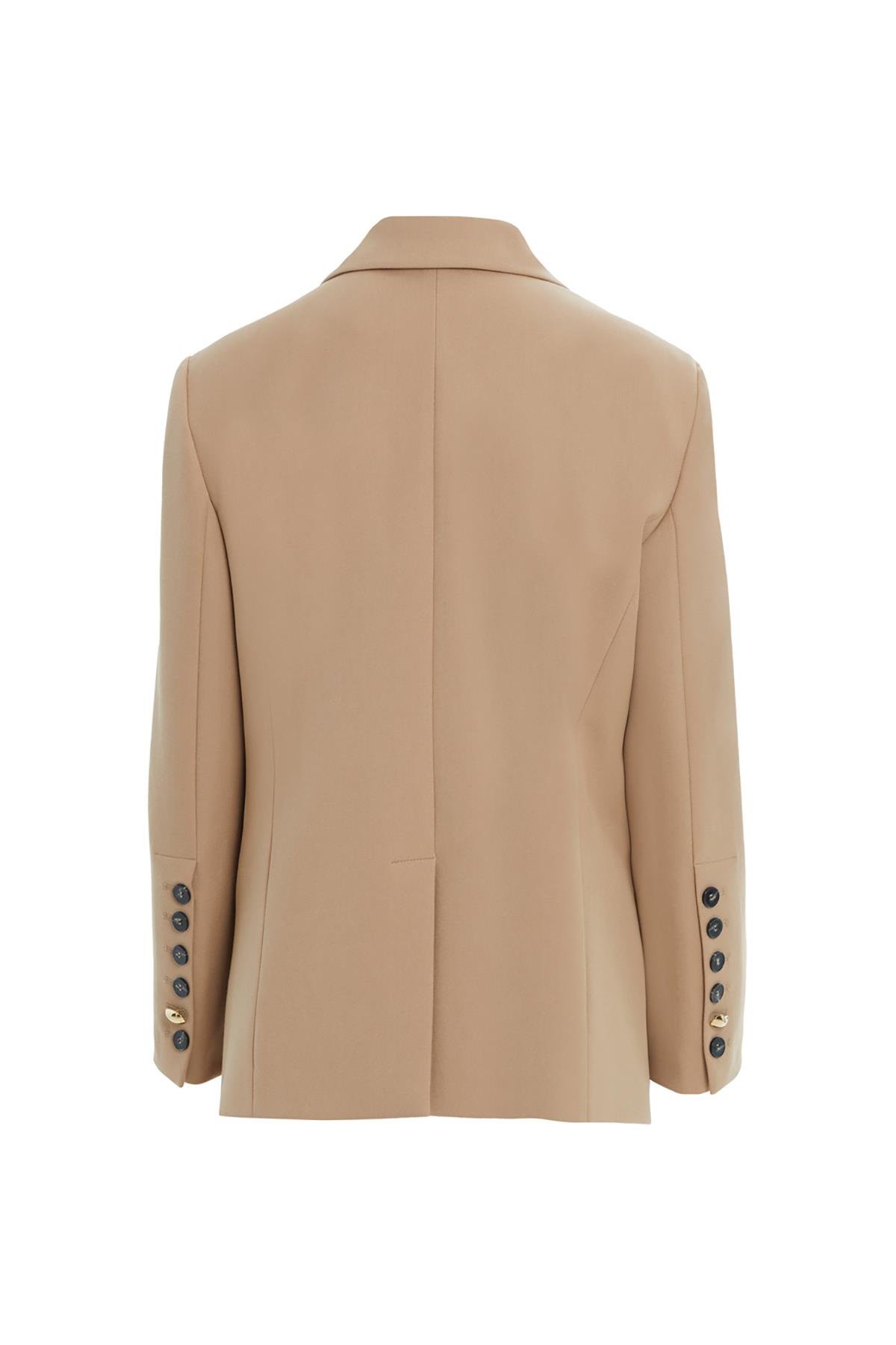 Cep Kısmı Gold Aksesuar Detaylı Siyah Ceket