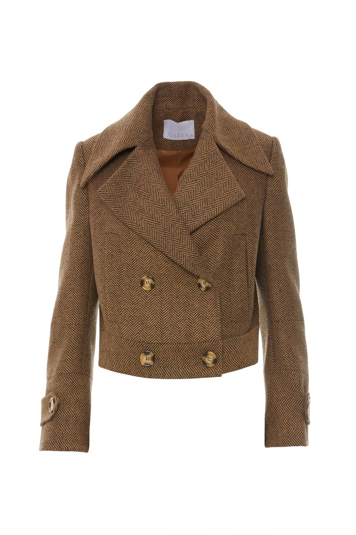 Cross Closure Box Form Short Jacket