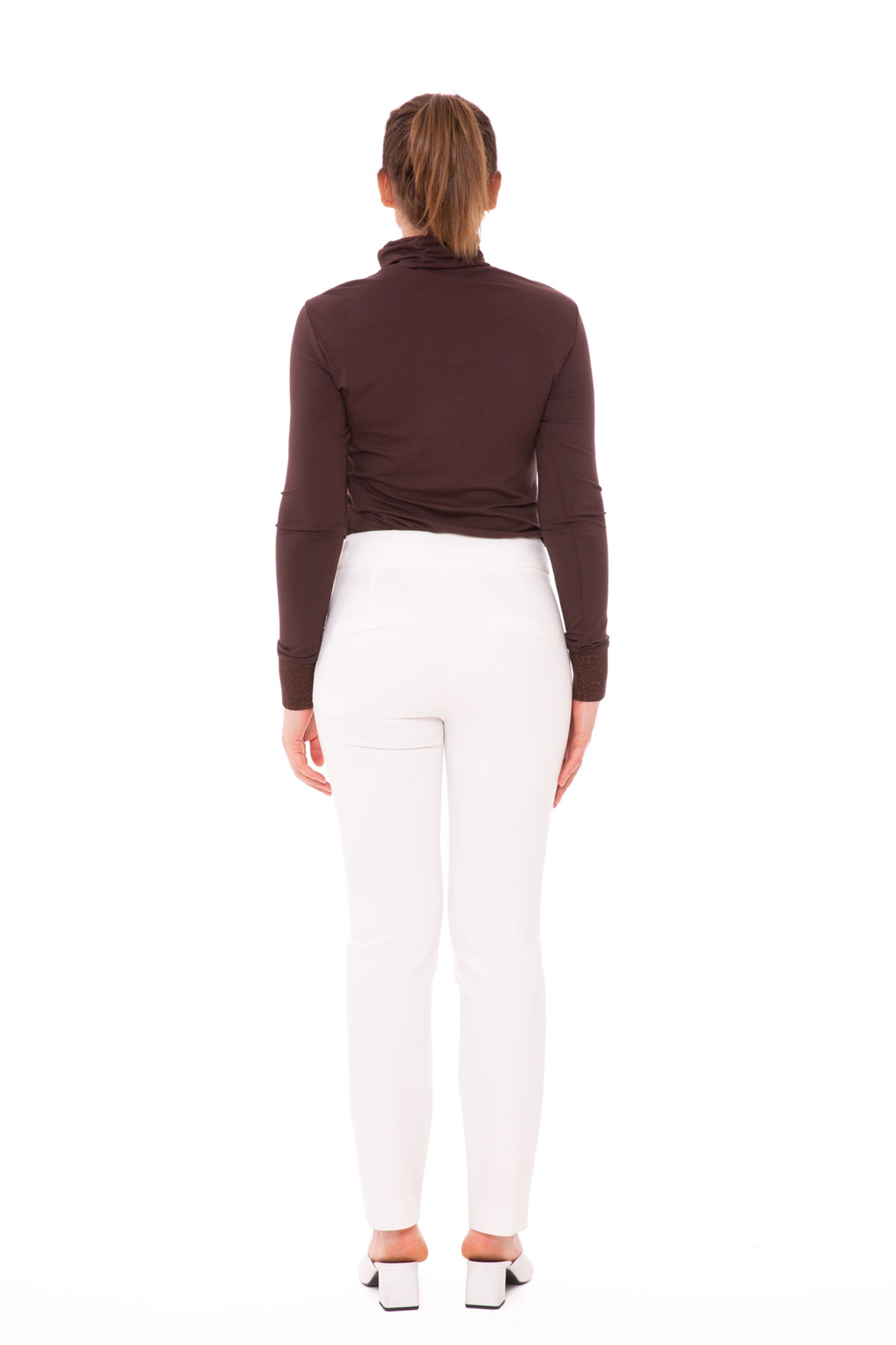 Slim Fit Classic Ecru Trousers