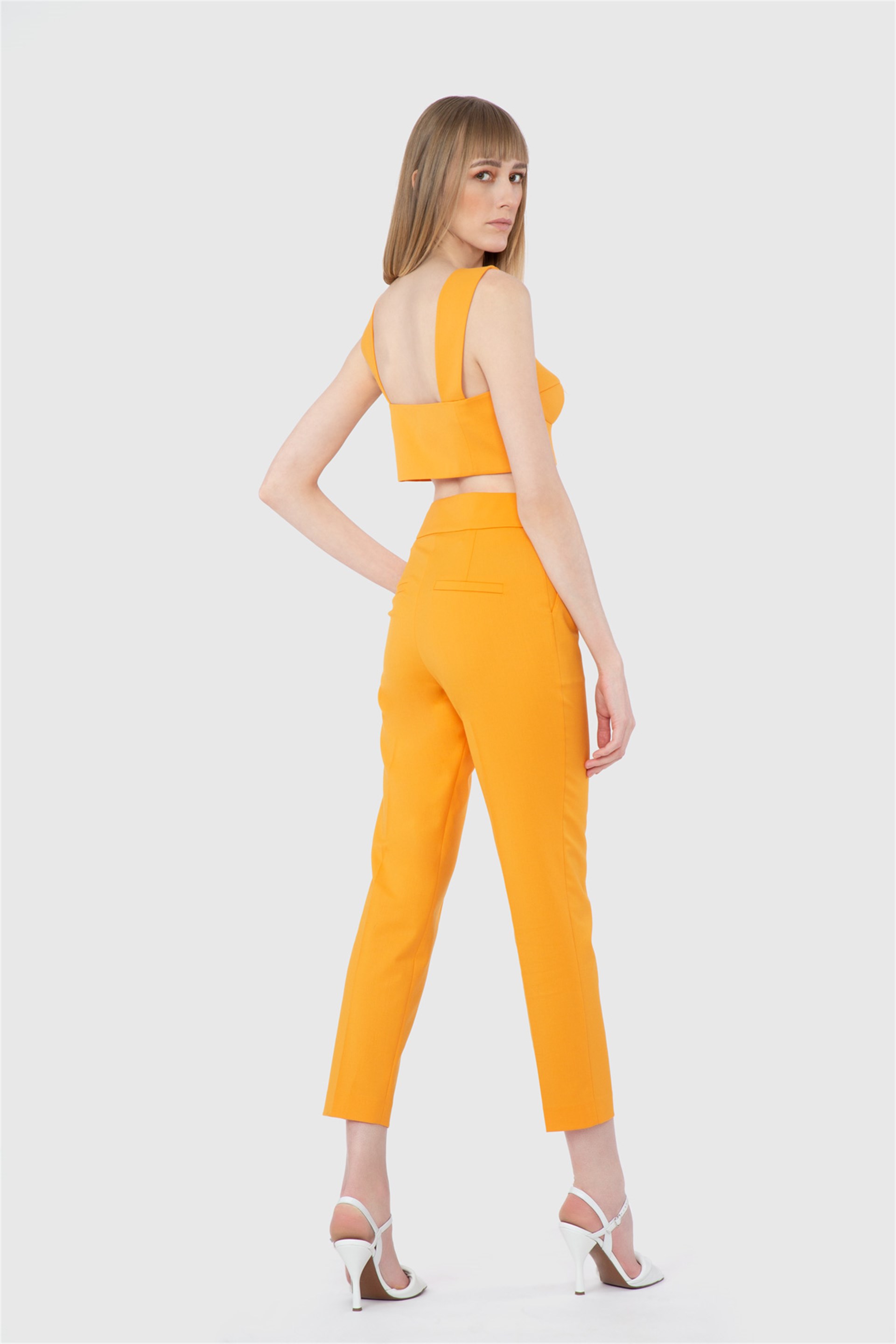 Dar Paça Turuncu Pantolon