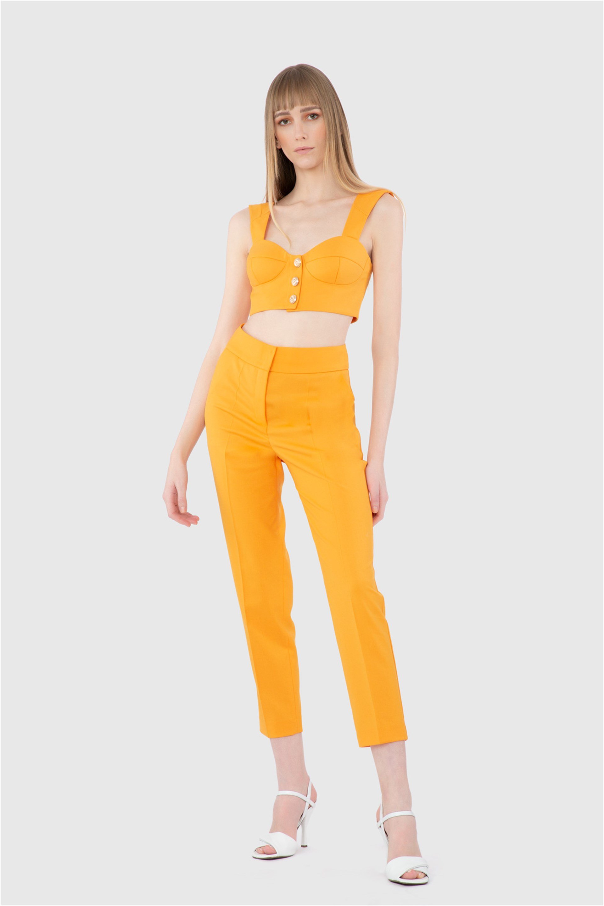 Dar Paça Turuncu Pantolon