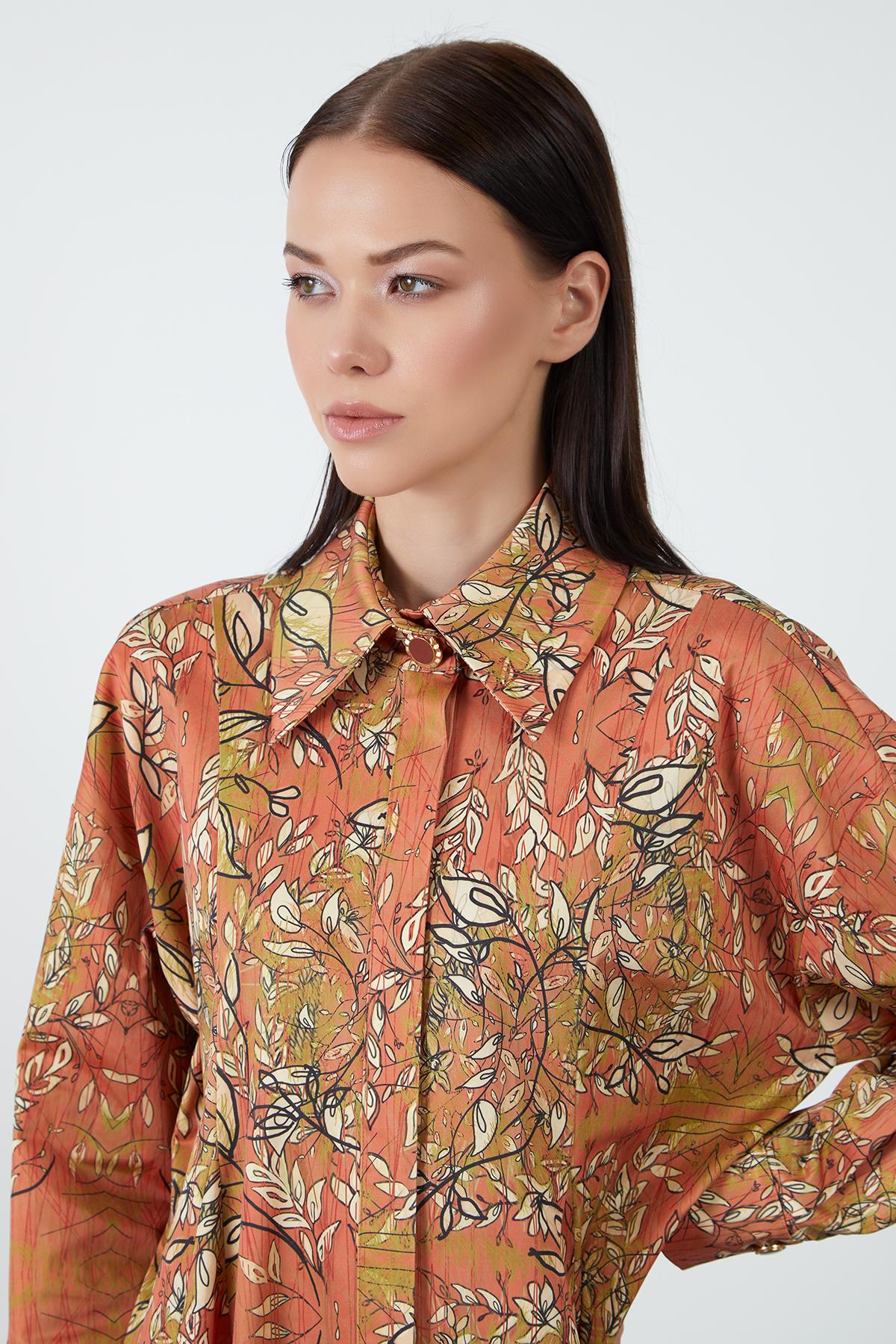 Patterned Shirt Dress