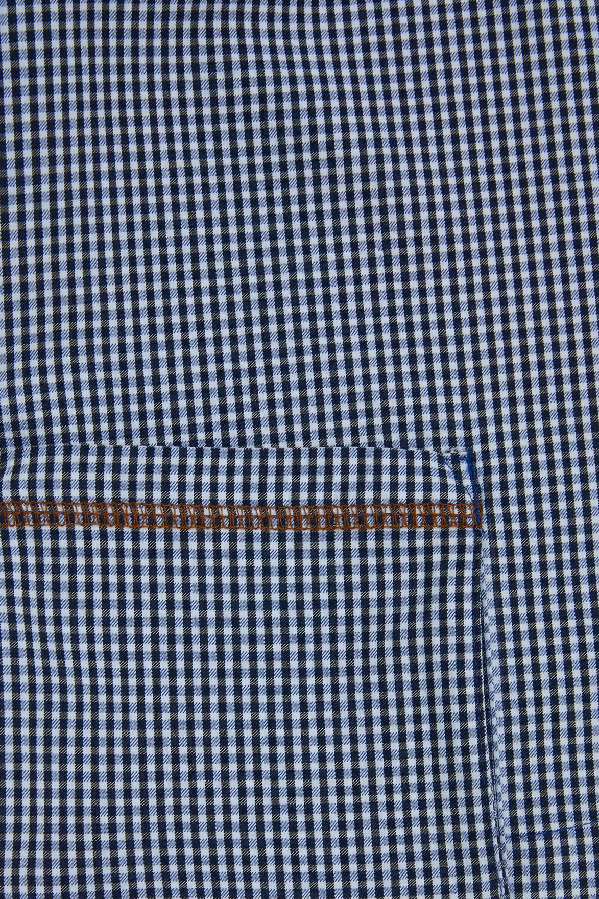 Navy Blue Shirt With Stitching Details And Pockets