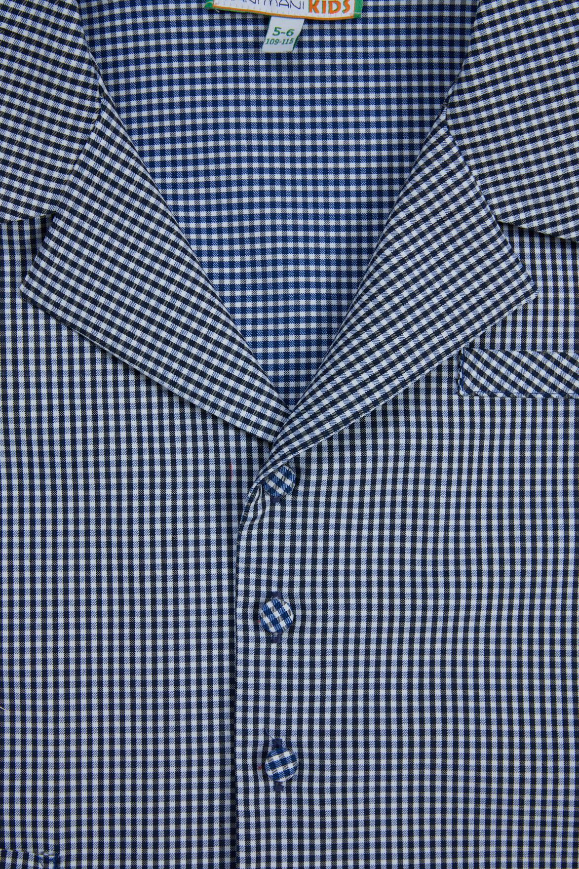 Navy Blue Shirt With Stitching Details And Pockets