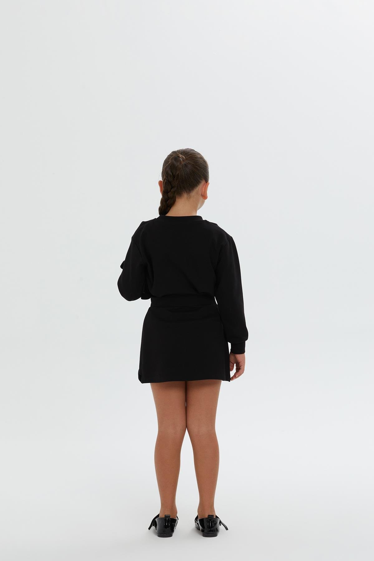 Black Mini Skirt for Girls Above the Knee