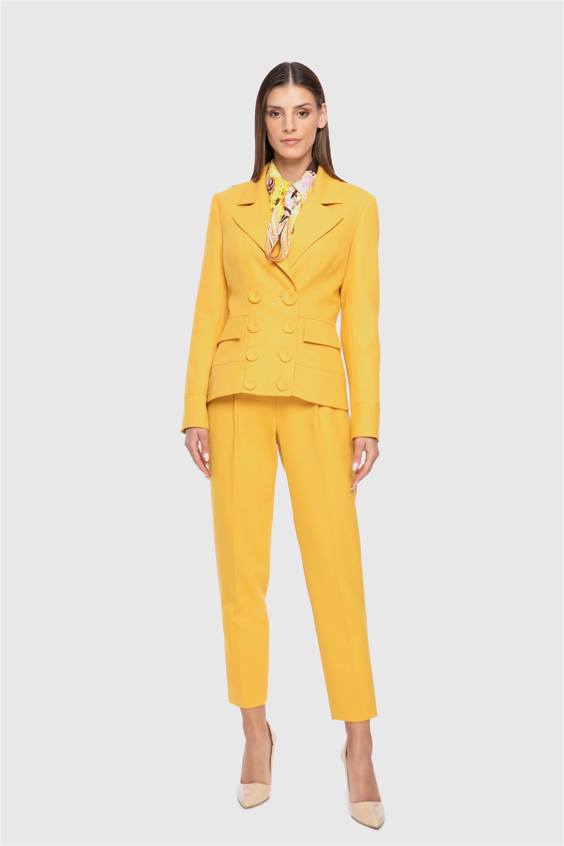 Button Detailed Wool Fabric Jacket
