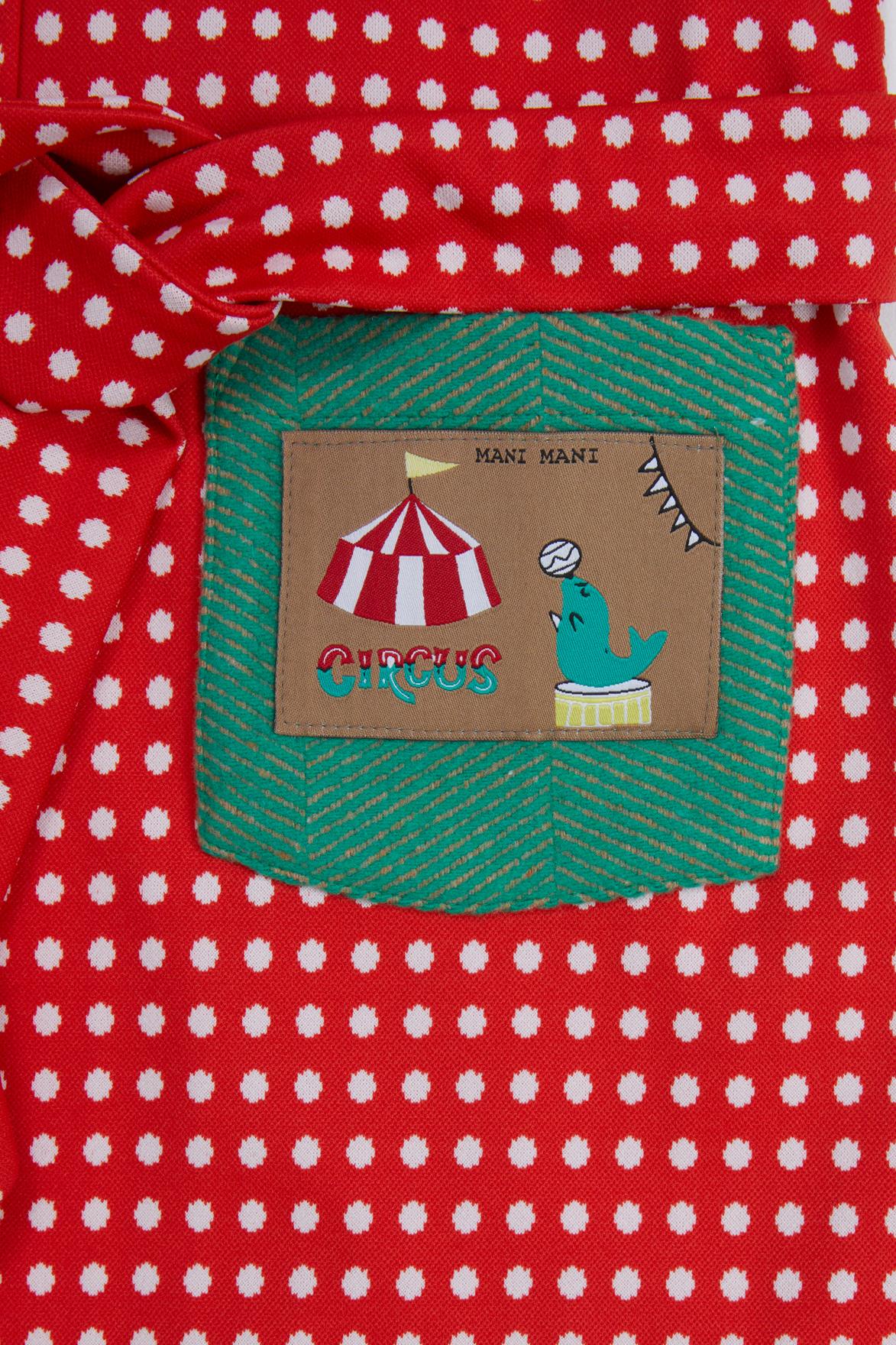 Etiket Detaylı Desenli Astarlı Röpteşambır