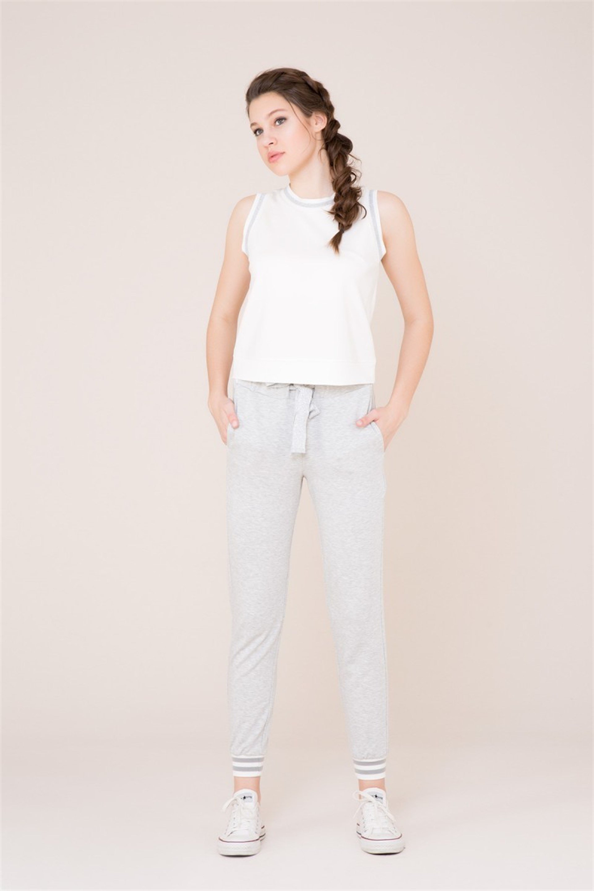 Gri Spor Jogger Pantolon