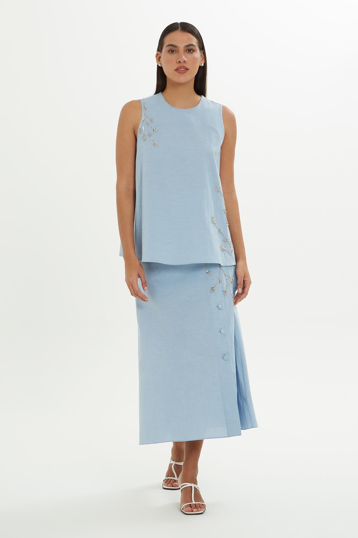 İŞLEME DETAYLI BLUZ