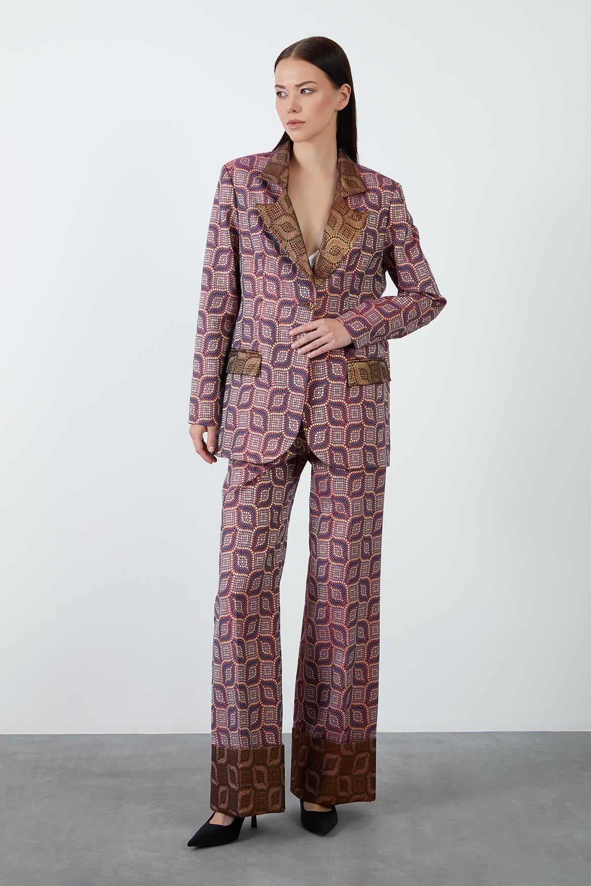 Jakarlı Pembe Blazer Ceket
