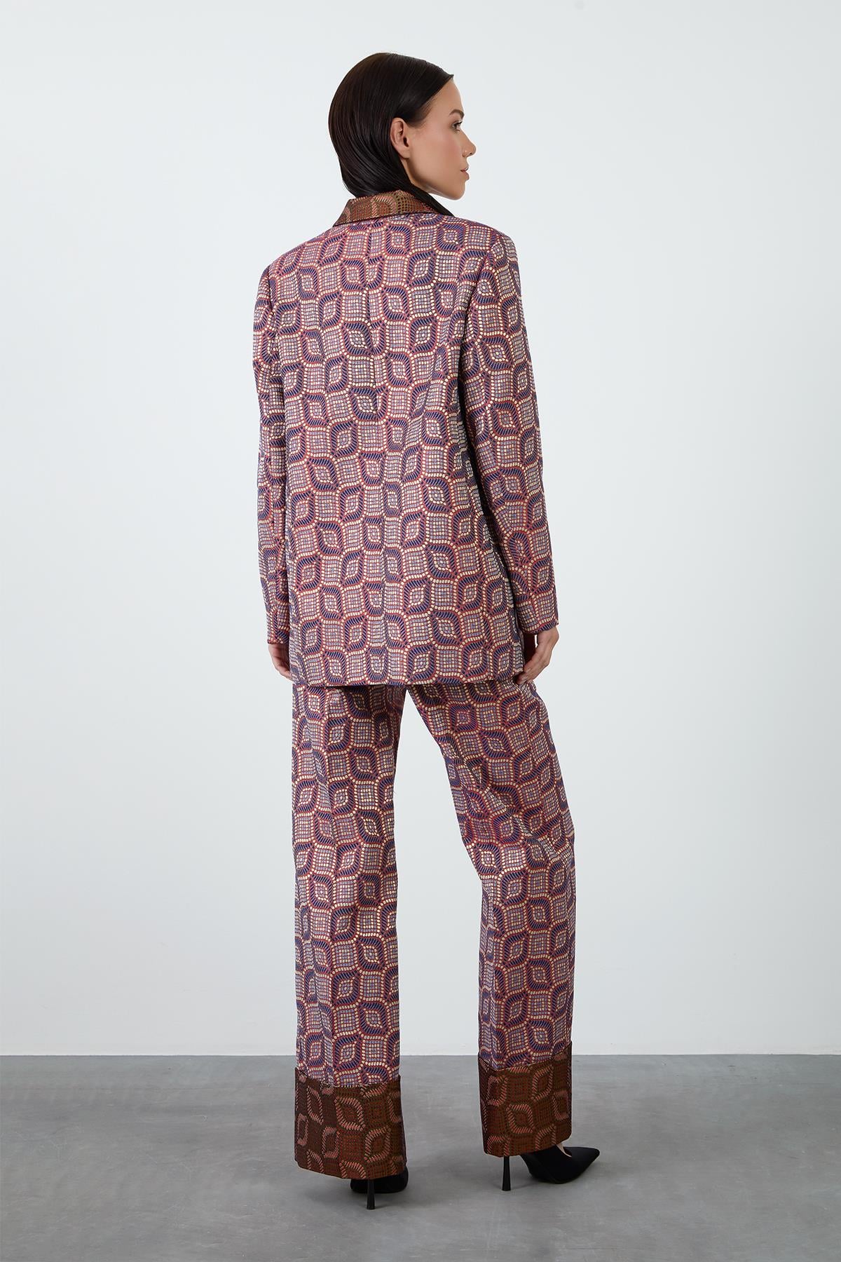 Jakarlı Pembe Blazer Ceket